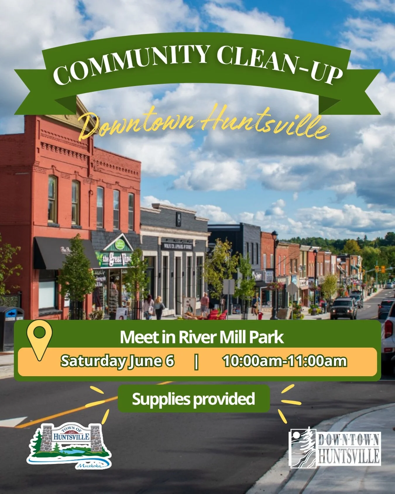 First one was so nice we had to do it twice🙂&zwj;↕️

We&rsquo;re hosting another Community Clean-Up day on Saturday June 6 for everyone who couldn&rsquo;t make it to the first one! Let&rsquo;s come together and make our downtown cleaner, greener, an