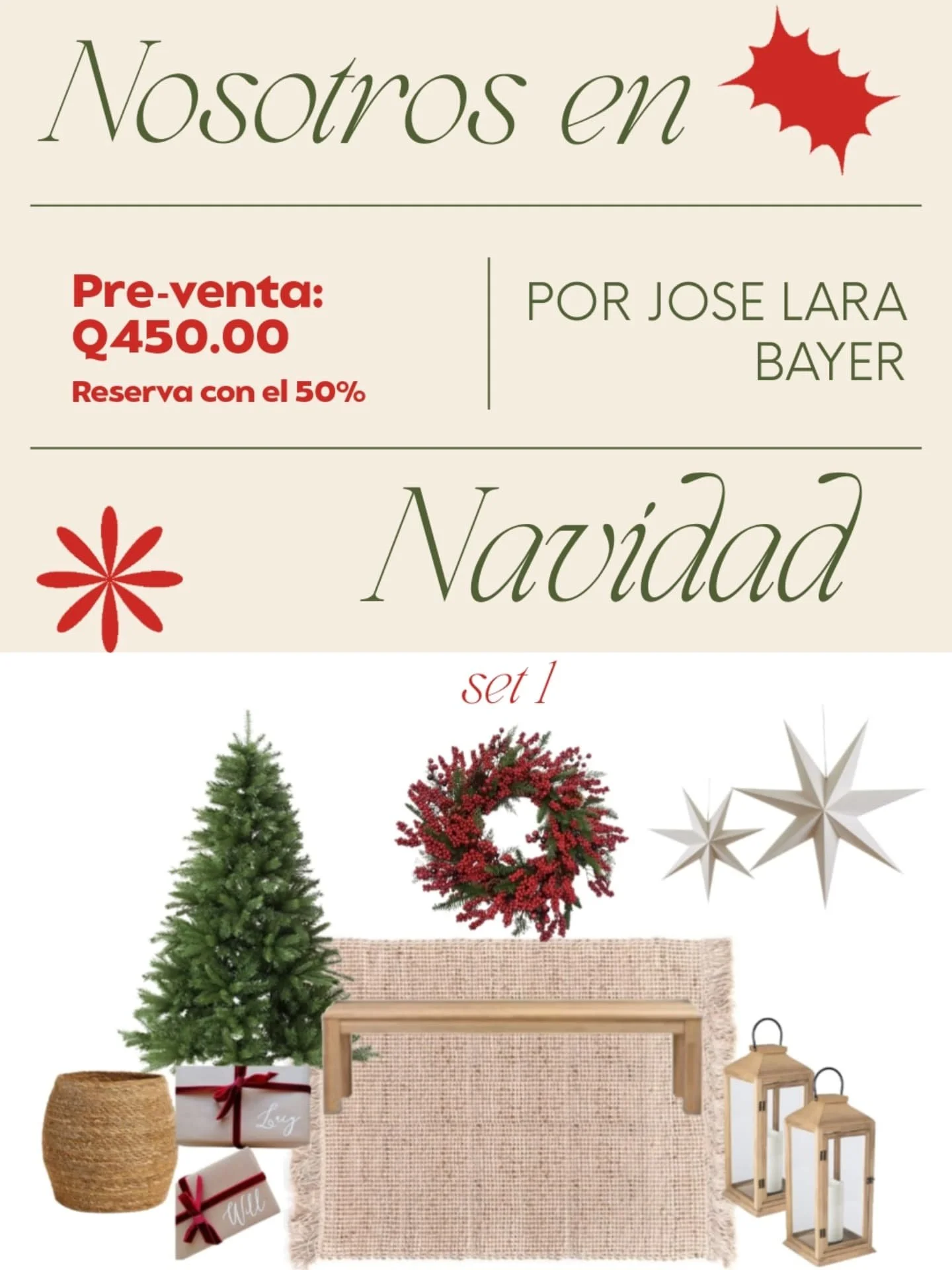 &iexcl;Ya pueden reservar sus espacios!
Este a&ntilde;o decid&iacute; trabajar con una una maravillosa arquitecta y experta en interiores (pronto les cuento quien es) para poder tener estos dos sets.

⭐️Q550.00 pero tengo unos cupos en pre-venta (lin