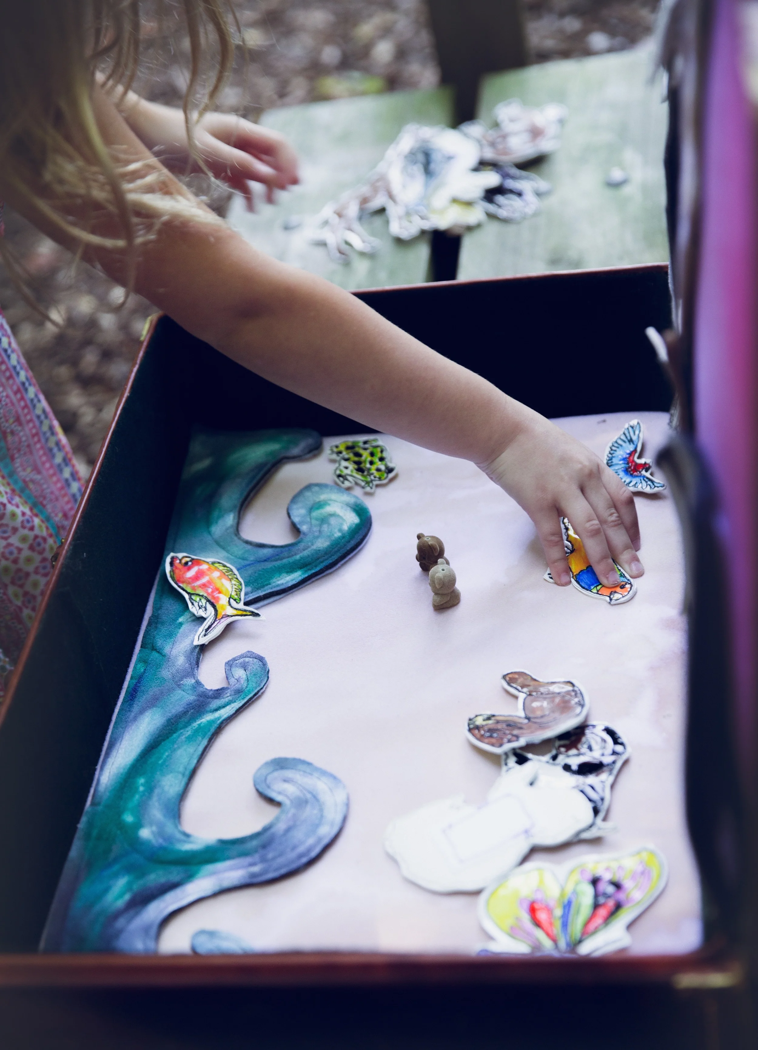 It's a diorama! That is how the character pages of Animal Alphabet Traveling Twisters were made! Photo by Polly Nance ©2015