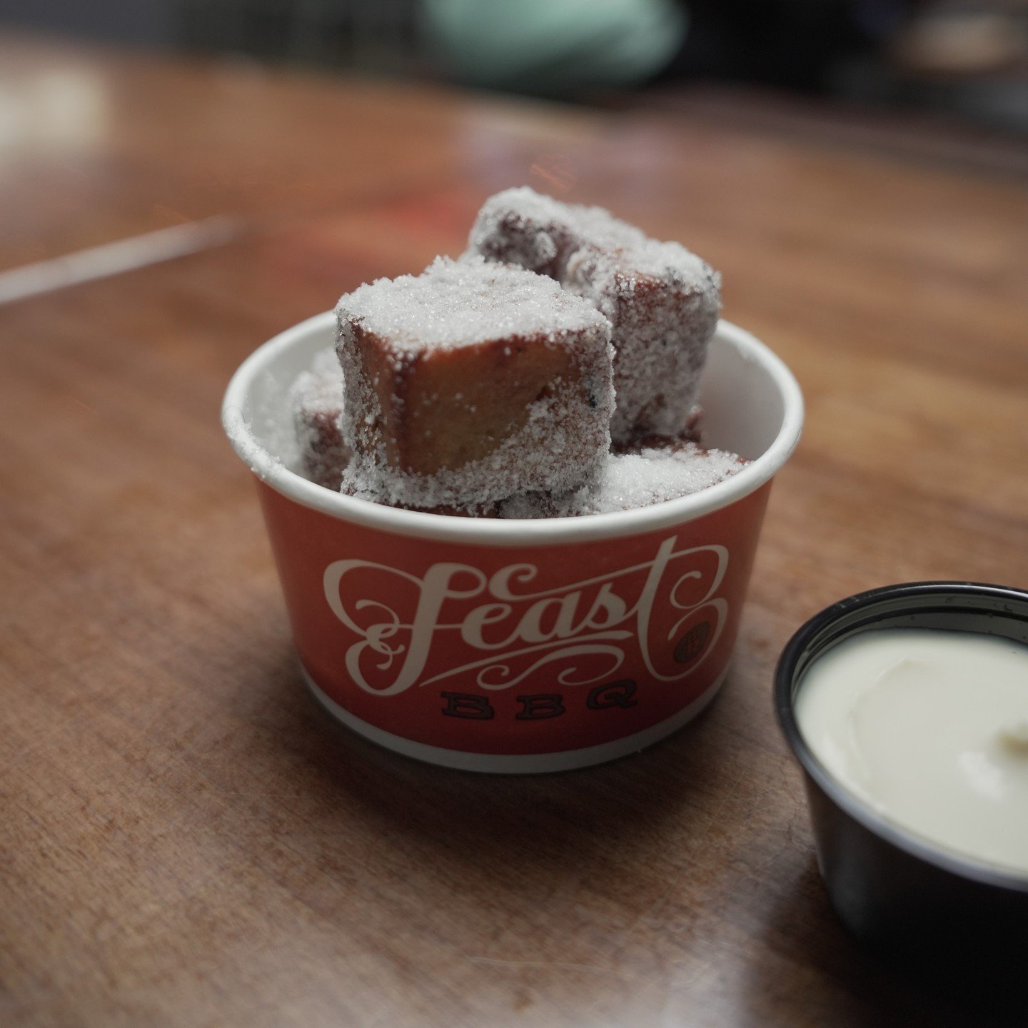 Trust us, you're going to want to save room for dessert. 😋 Reverend Rogers White Chocolate Bread Pudding Sticks are the perfect way to end your meal at Feast on a sweet note.