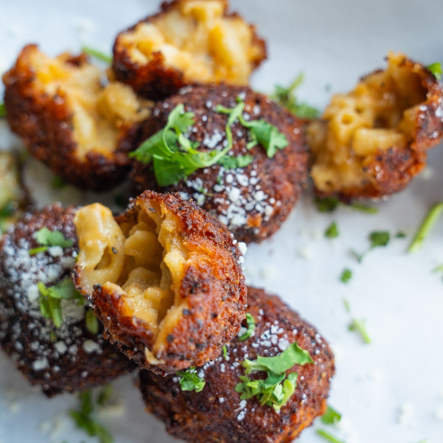 Not to sound cheesy, but we think our Crispy Mac &amp; Cheese Balls are pretty grate. 🧀