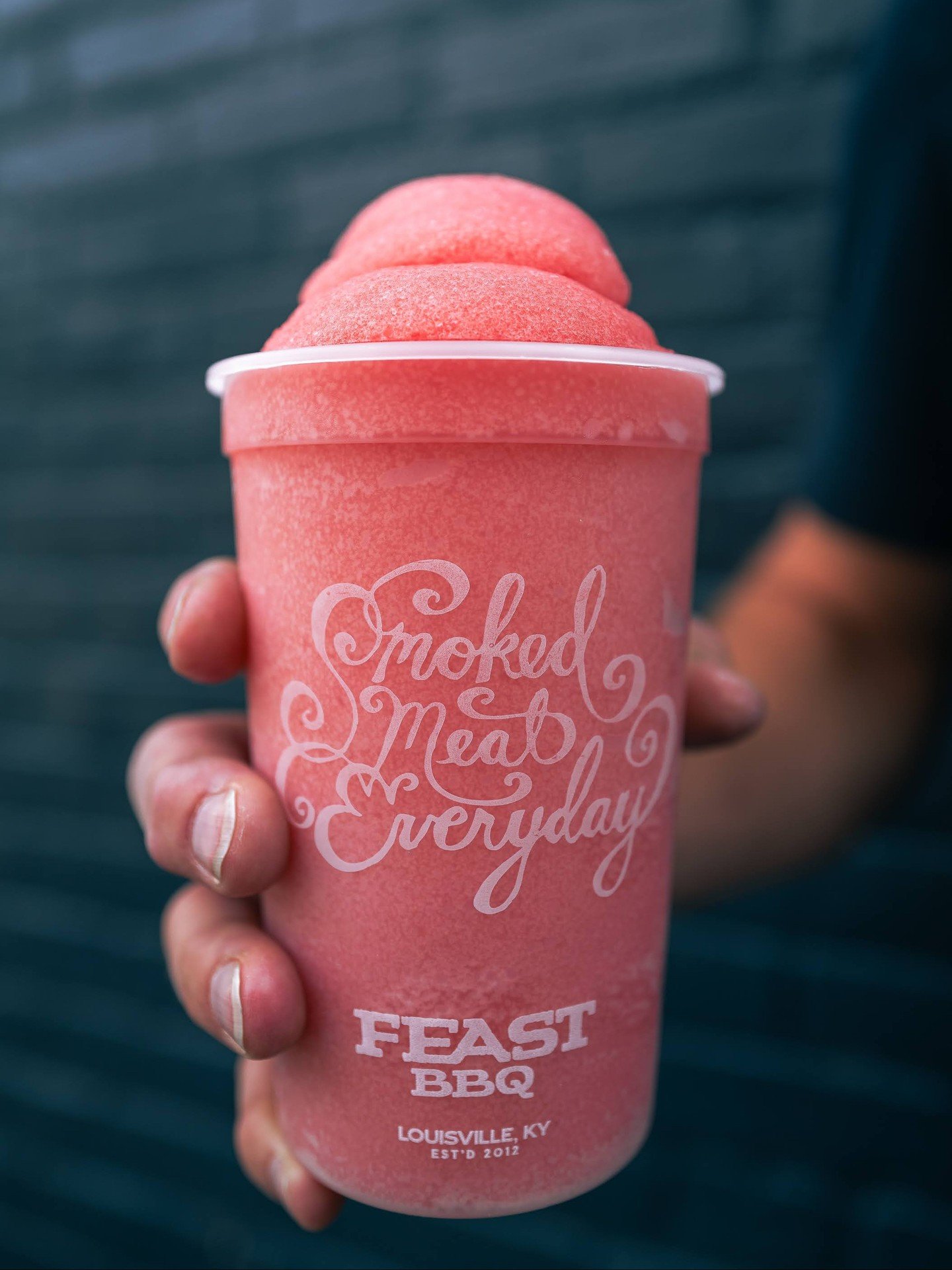 A slushy that's worthy of a happy dance. 🕺 💃 Try our November slushy - the Cranberry Orange Bourbon Crush - while you still can! 

Place your bets on what you think December's slushy will be. 😁 

#SOTM #SlushyOfTheMonth #Feast BBQ #BourbonSlushy #