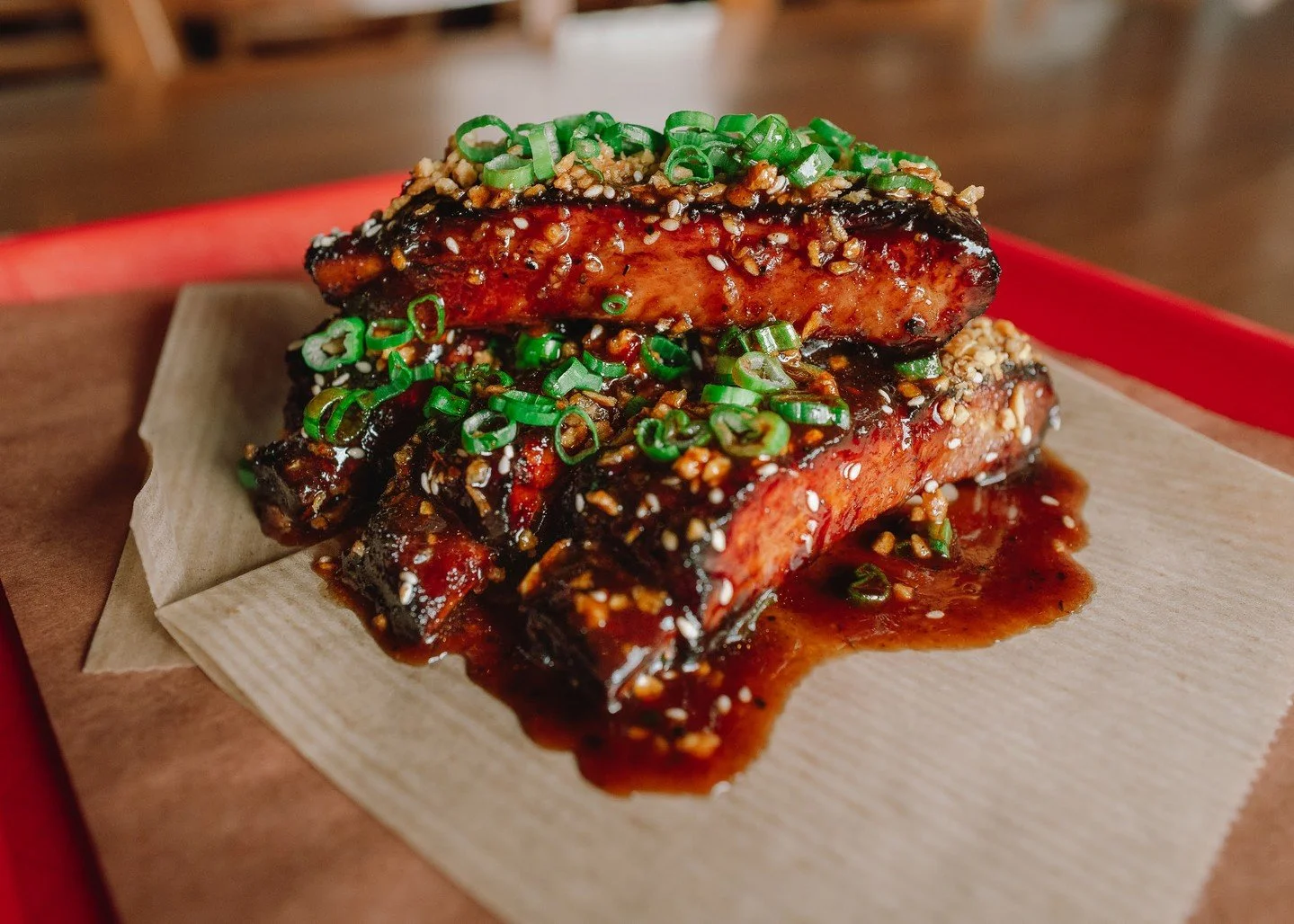 Sticky Ribs. RIch and flavorful and only available on Tuesdays while they last.