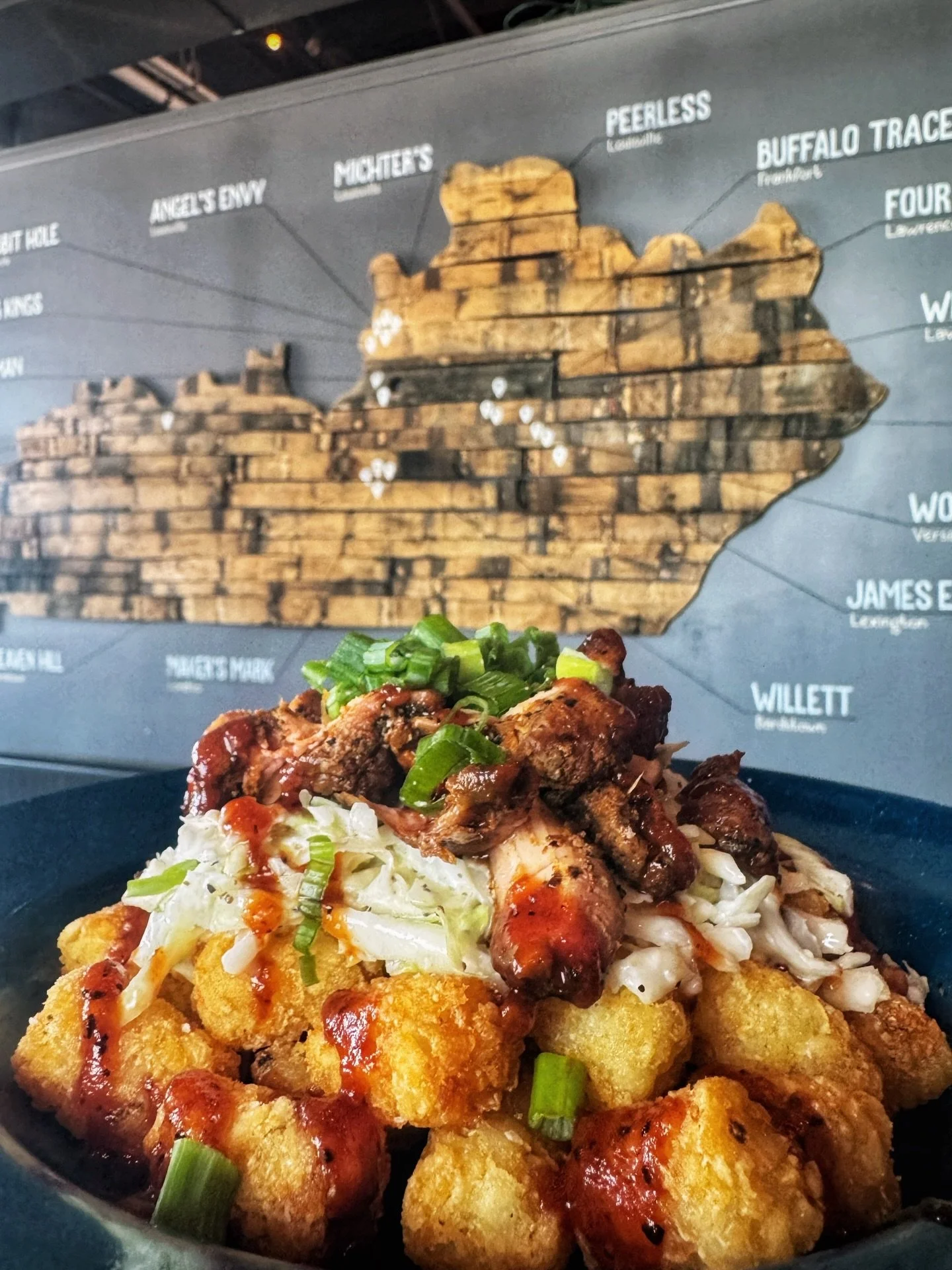 The Loaded Tots are basically a sandwich without the bread. It&rsquo;s a bowl of tater tots topped with creamy slaw, green onions, and our original BBQ sauce. You can add pulled pork, chopped chicken, or brisket if you want to make it a full meal.