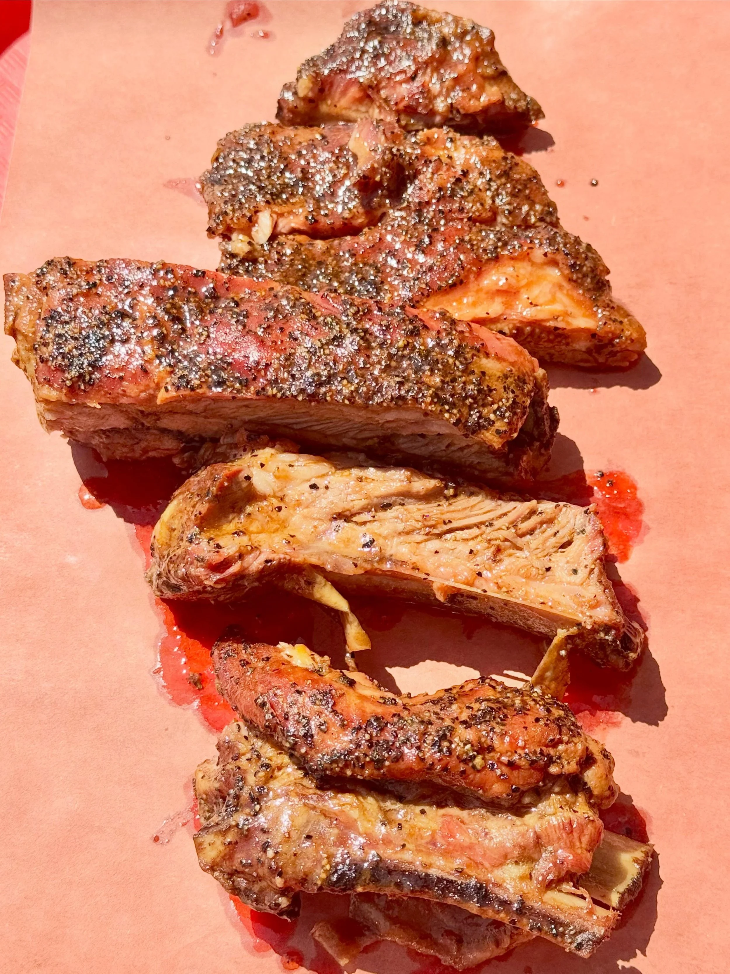 We sell ribs by the half or whole rack on Sunday, but we only have a limited number and ONLY on Sundays. If you&rsquo;re craving them today, getting here early is usually the best move.