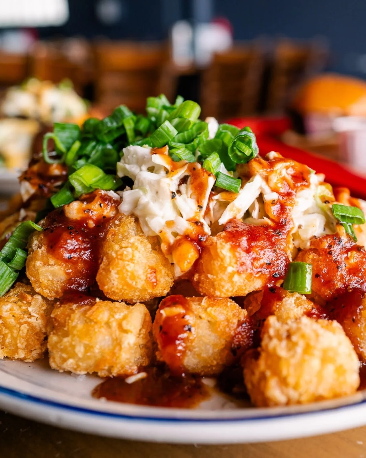 What&rsquo;s better than tots? Loaded Tots with slaw, green onions, and our original bbq sauce.