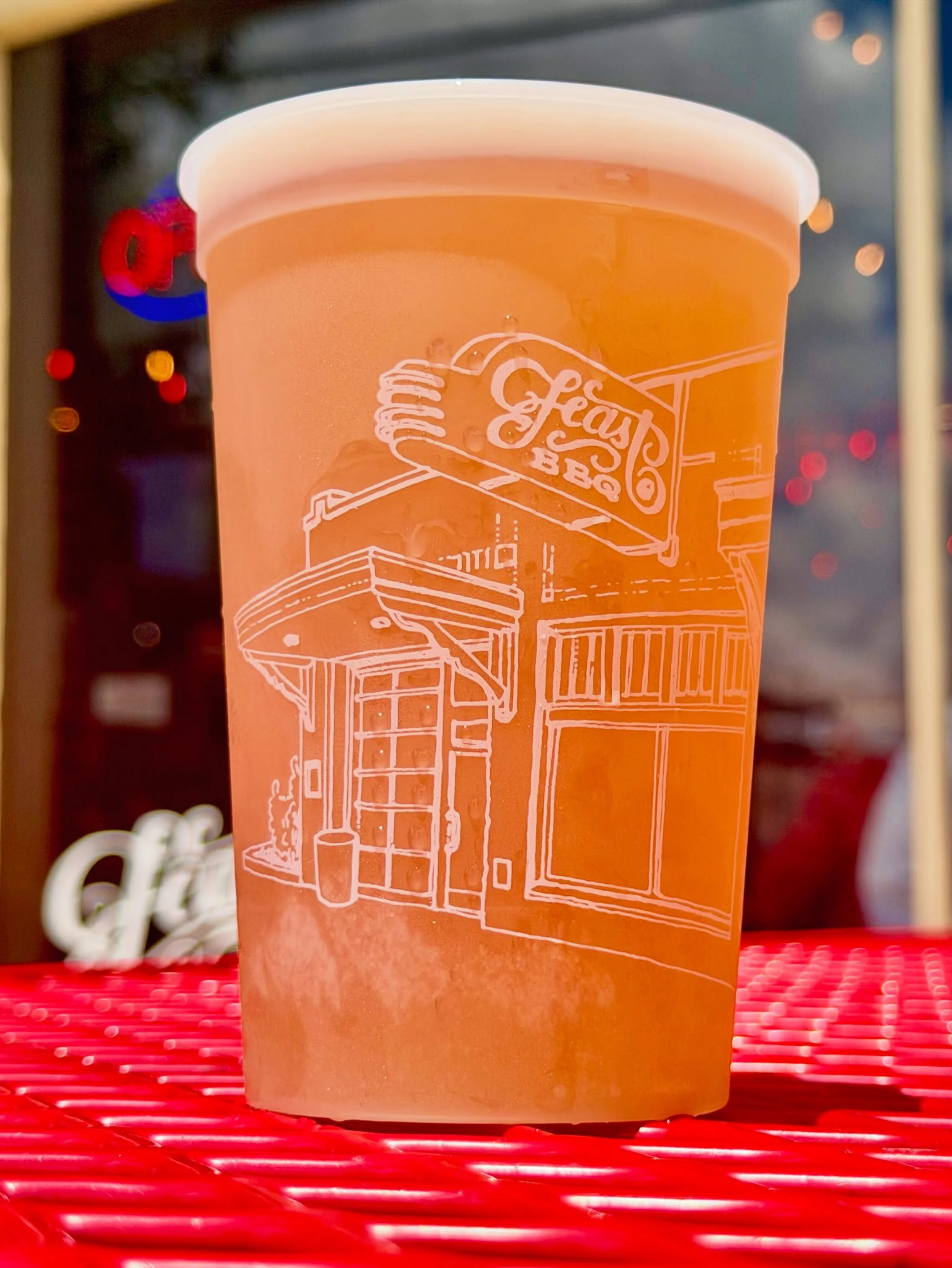 Enjoy a free upgrade to 20oz beer pours every day during Pit Stop hours (2-5pm) at Feast BBQ.