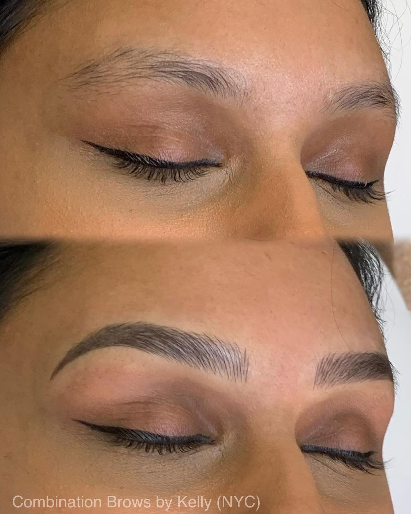 Elevate your brow game! These polished brows created with a combination of individual microbladed strokes, with subtle shading added to create definition. Get ready for the compliments 🥰
.
Combination&mdash; individual strokes + shading&mdash; by Ke