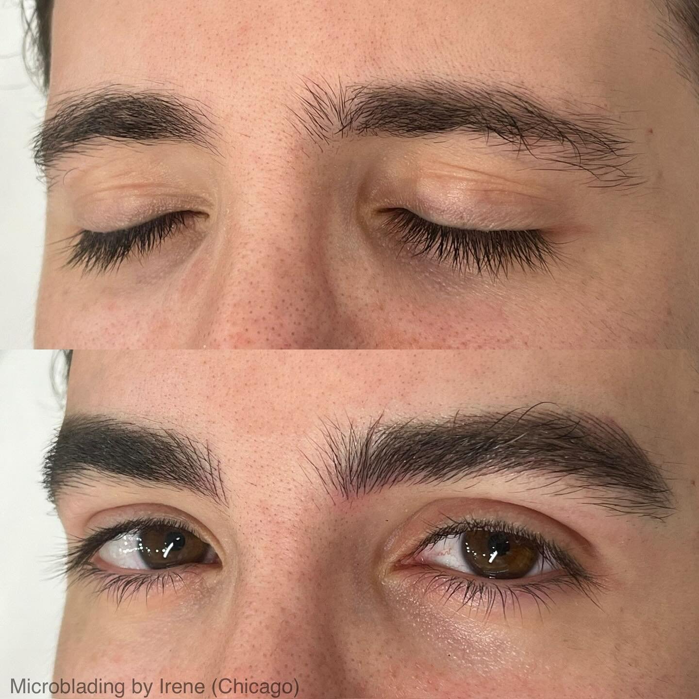 Even men&rsquo;s brows can use a little lift. Full and strong brows that pull facial features upwards, and provide a nice balance to a full beard. 
.
Microblading by Irene (Chicago). For more Chicago-specific results please follow @evertruesalon.chic