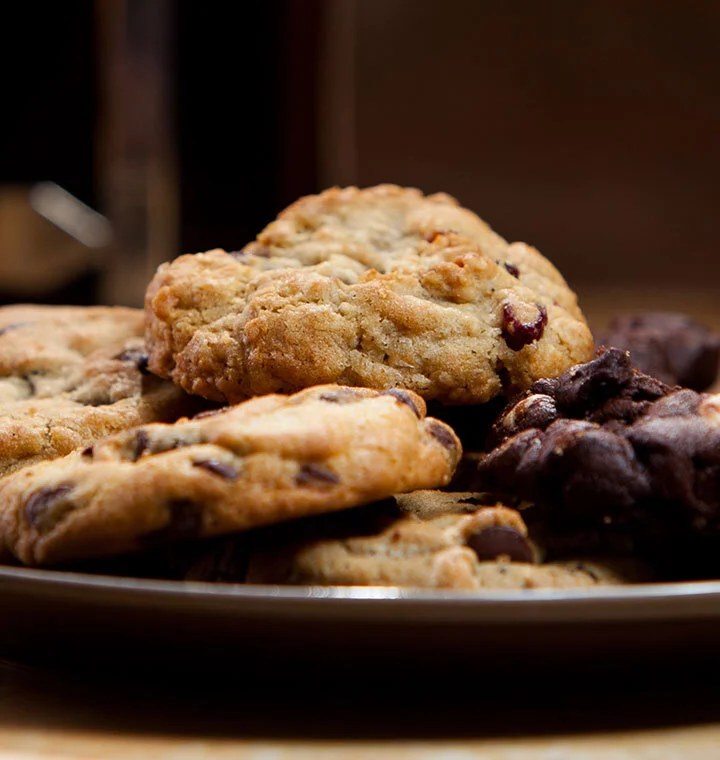 Plate of delicious cookies
