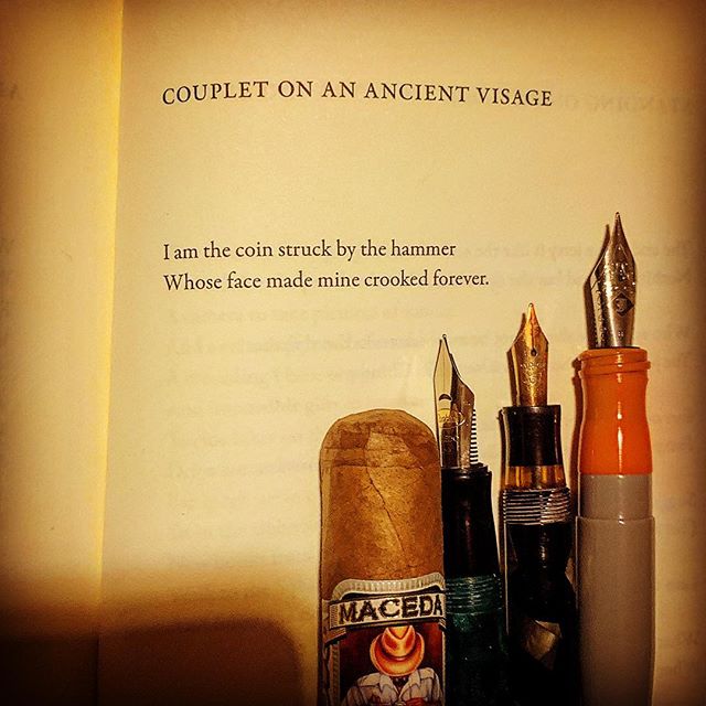 A poem by Stuart Dischell from his book, Children with Enemies. #poetryisnotdead #journaling #notebook #duende #poetryischurch #warrenwilsonmfa #shortpoems #cigaraficionado #thewritinglife @stuartdischell #stuartdischell #poetsofinstagram #lovetoread