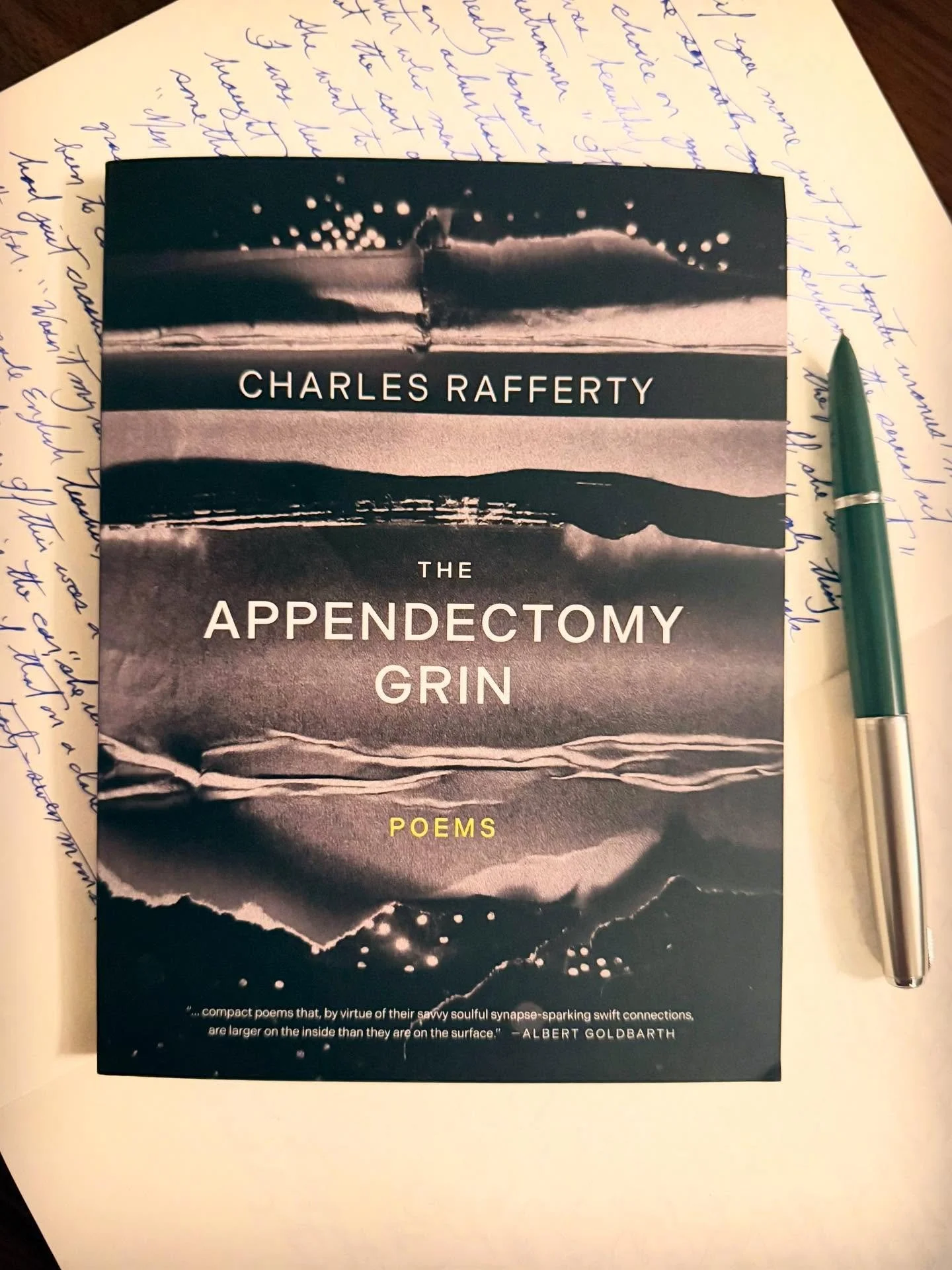 A poem by Charles Rafferty from his new book, The Appendectomy Grin, BOA Editions.  A new book by Charles Rafferty is always exciting, actually, it should be celebrated as a holiday. Can we all agree on a new national holiday: Charles Rafferty New Po