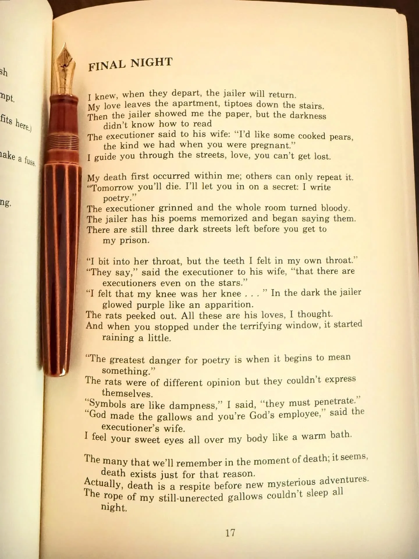 A poem by the Croatian poet, Slavko Mihalić, translated by Charles Simic, from his book Atlantis.

 #thewritinglife #poetry  #poetryischurch #fountainpen #cigaraficionado  #modernpoetry #longlivepoetry #instapoetry #poetsofinstagram #instapoem #globa