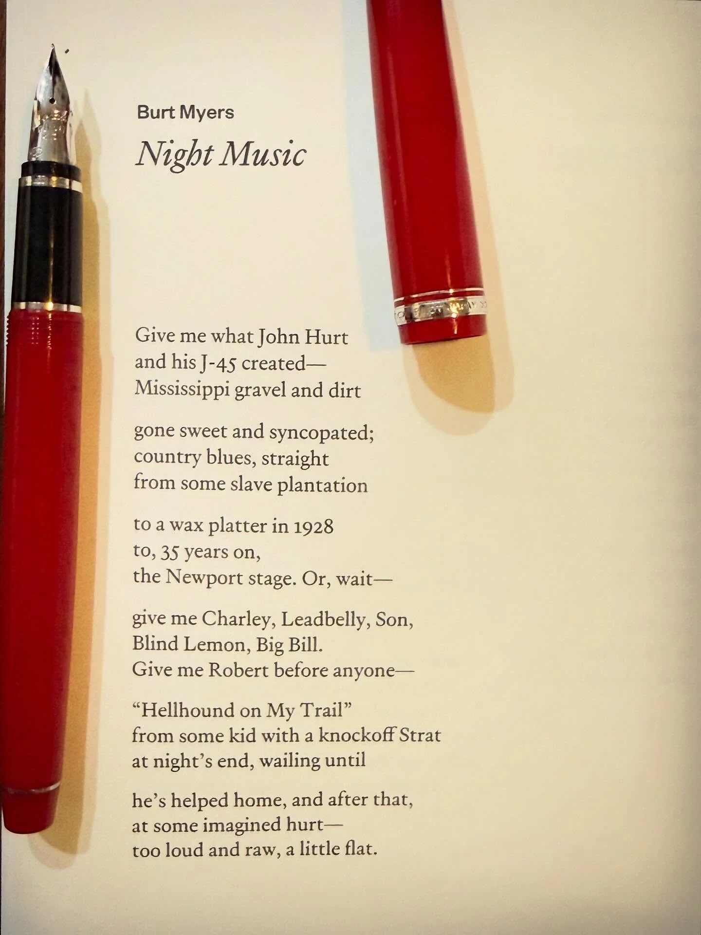 A poem by Burt Meyers in new issue of 32 Poems. Have you read Burt Meyers? You should. Do you read 32 Poems? You should.

#poetry #poemoftheday #fountainpen #poetryislove #boaeditions  #modernpoetry #instapoetry #instapoet #poetsofinstagram #instapoe