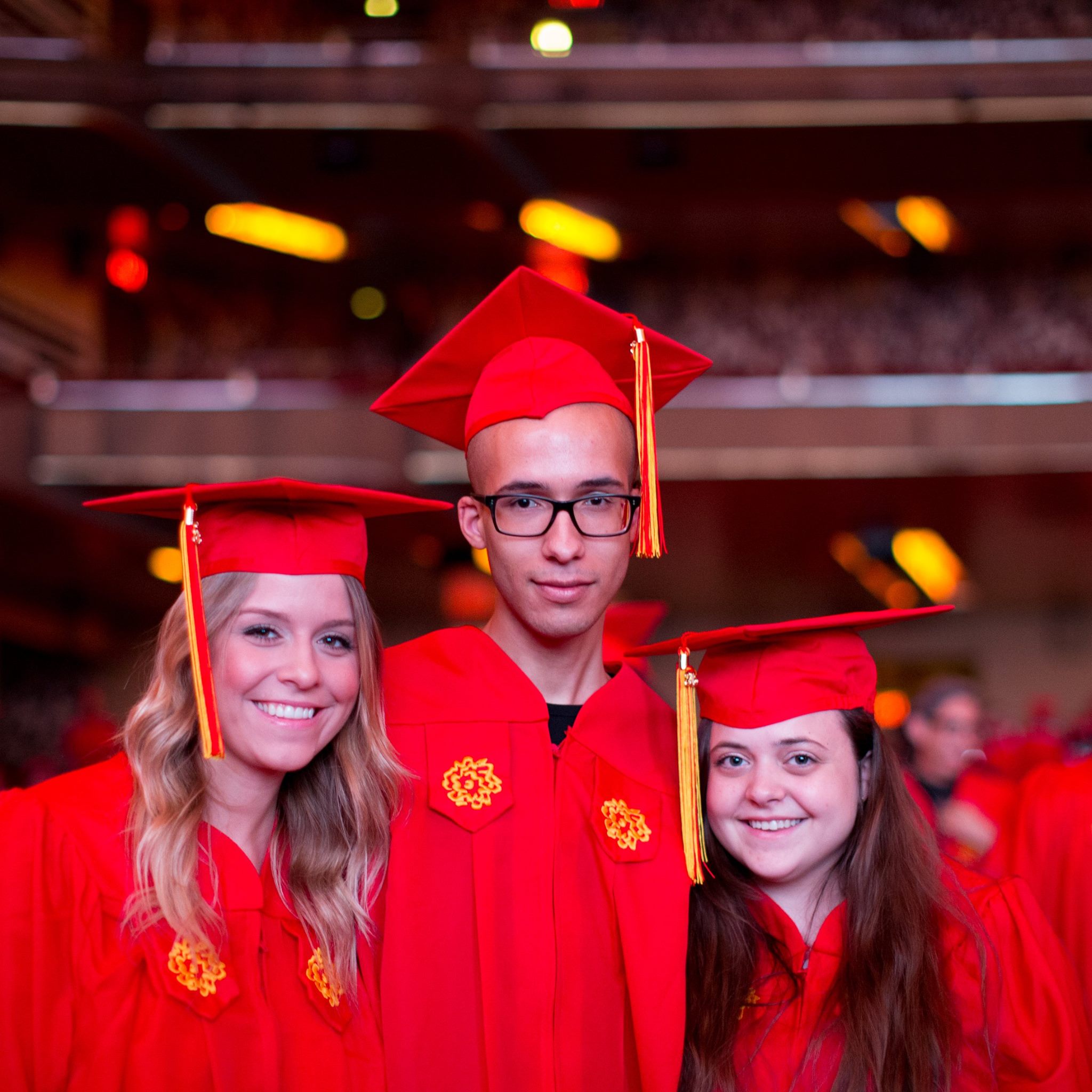 Lexy Henderson, Brian Rudolph, and I at our commencement ceremony. 