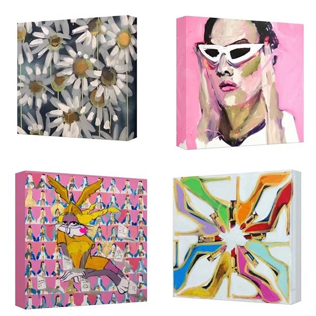 NEW! I have chosen four of my favorite paintings to offer this year as hand embellished canvas prints in celebration of my birthday.
I have never offered prints before! So true to form- these are not ordinary prints! Each 12x12” canvas is hand embellished in paint, signed, sealed and ready to hang.
Link in bio
#art #monday #mondaymotivation #new #artcollector #homedecor #interiordesign #inspo #omgshoes #fashion #fashionart #love #colorful #sweet #pink #pop #popart #lipstick #daisy #flowers #hailmary #bugsbunny #spacejam #sold #create_mag #megancoonellyart