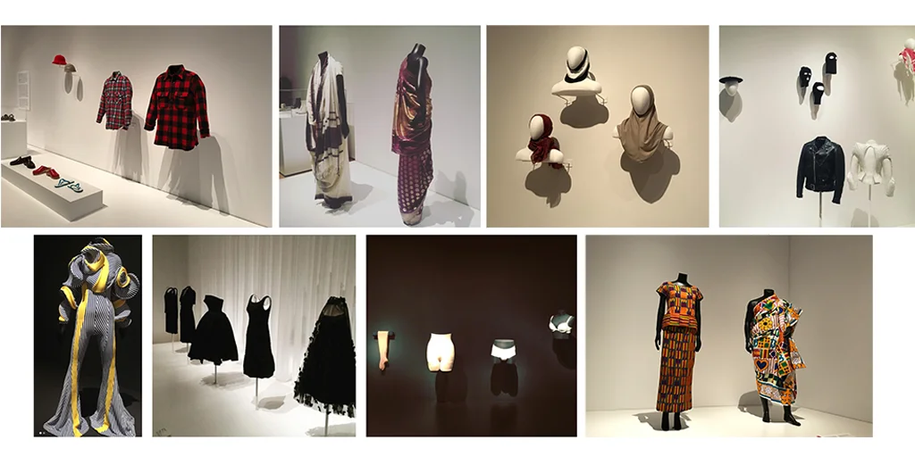 Installation photos from Items: Is Fashion Modern? at the Museum of Modern Art