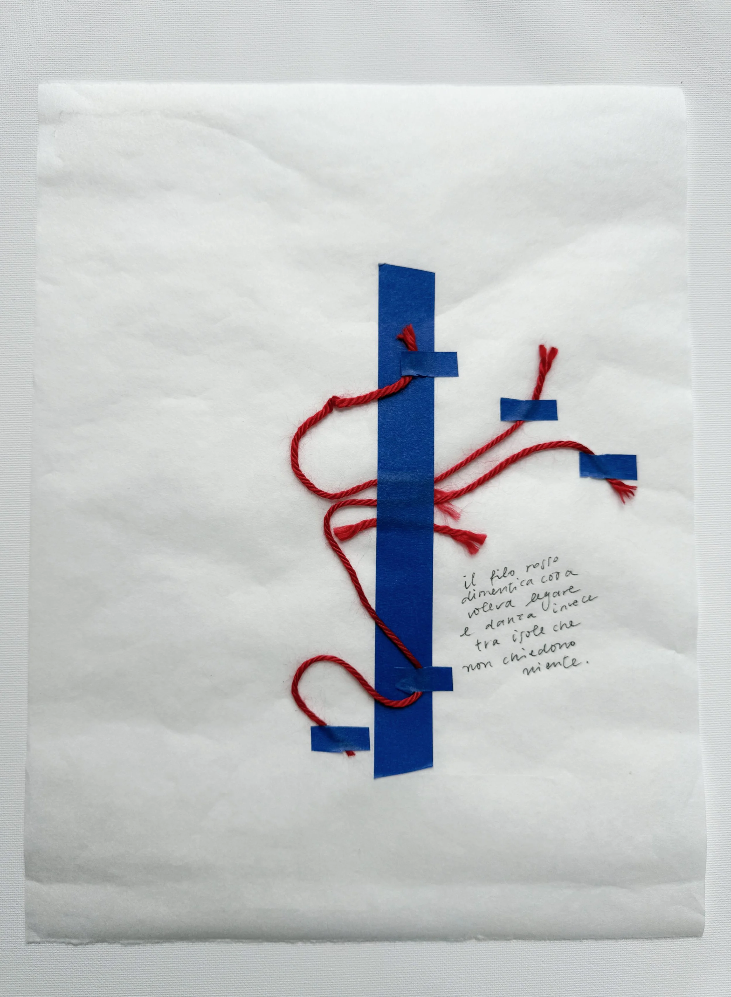  The red thread forgets what it was supposed to bind and dances instead among islands that ask for nothing. 