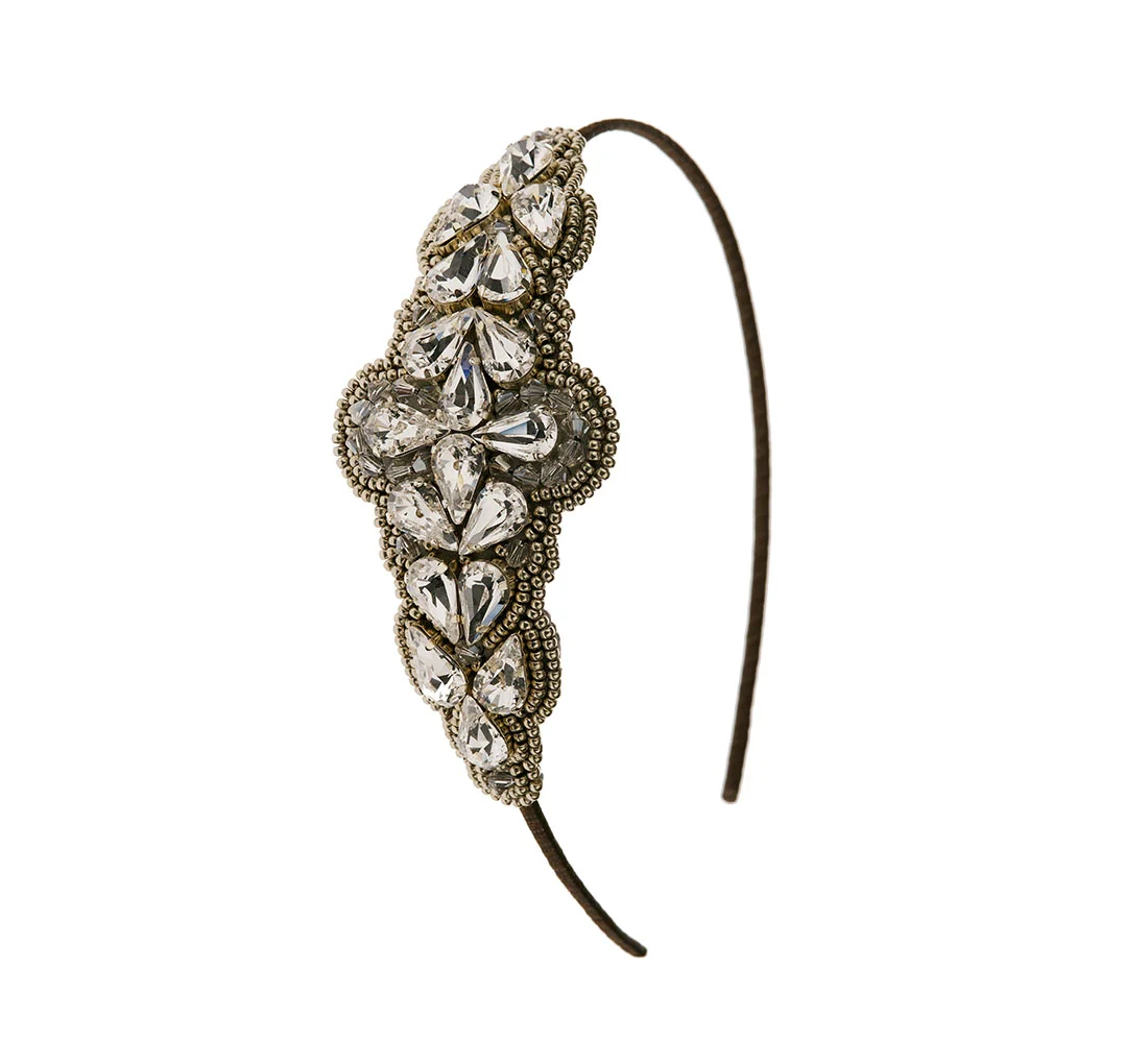 crystal gemstone bridal headdress