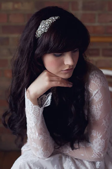 crystal gemstone bridal headdress