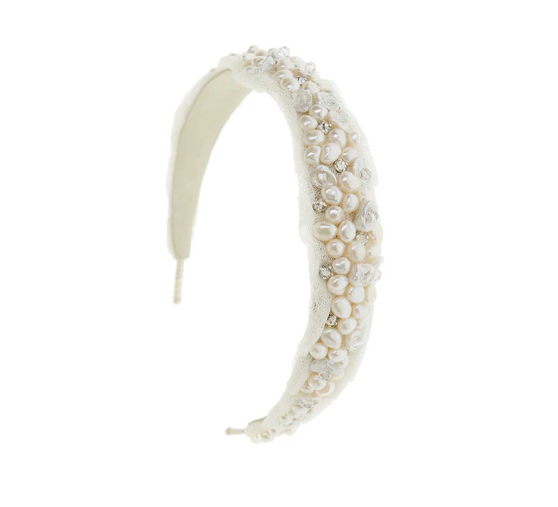 clustered pearl theia birdal hairband