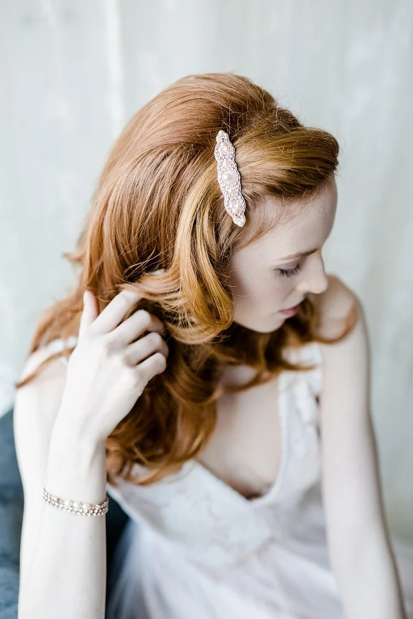 Cream rose Irina Clip or Comb