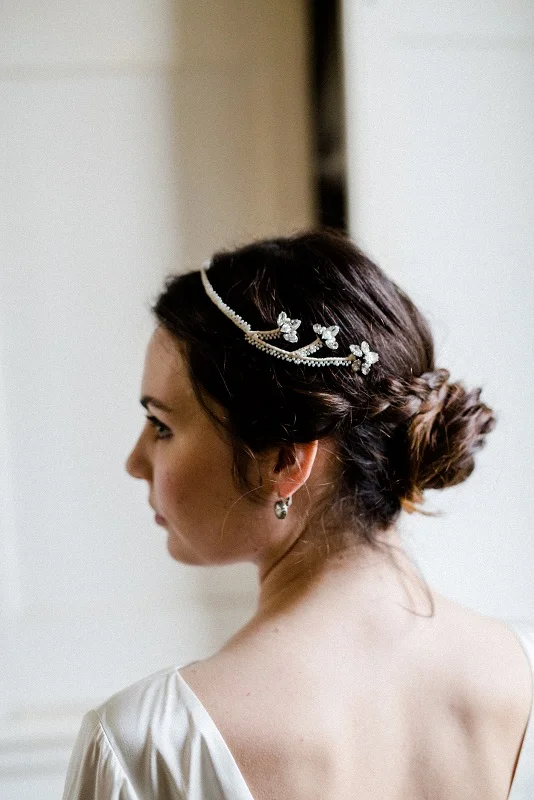 crystal and seed bead bridal headdress