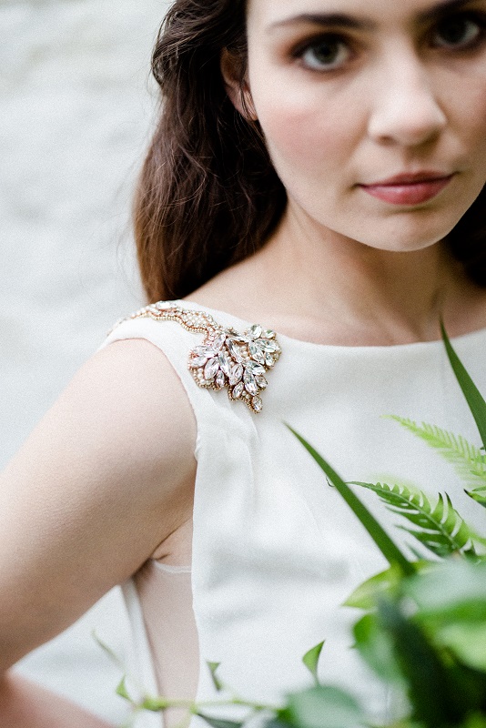 rose gold bead embroidery
