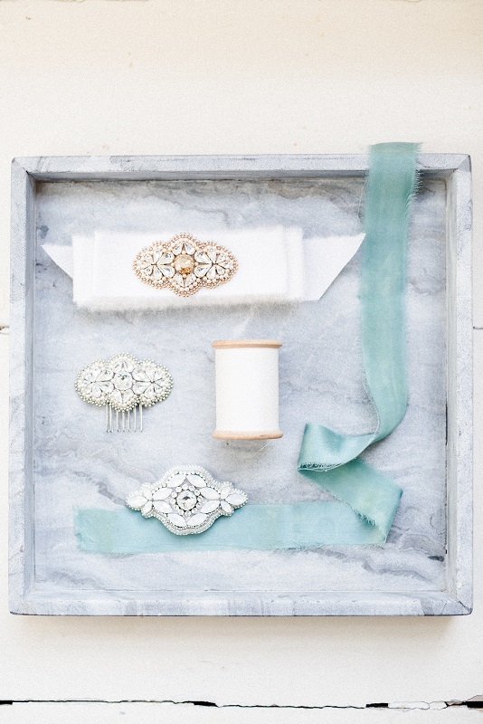 selection of bridal accessories