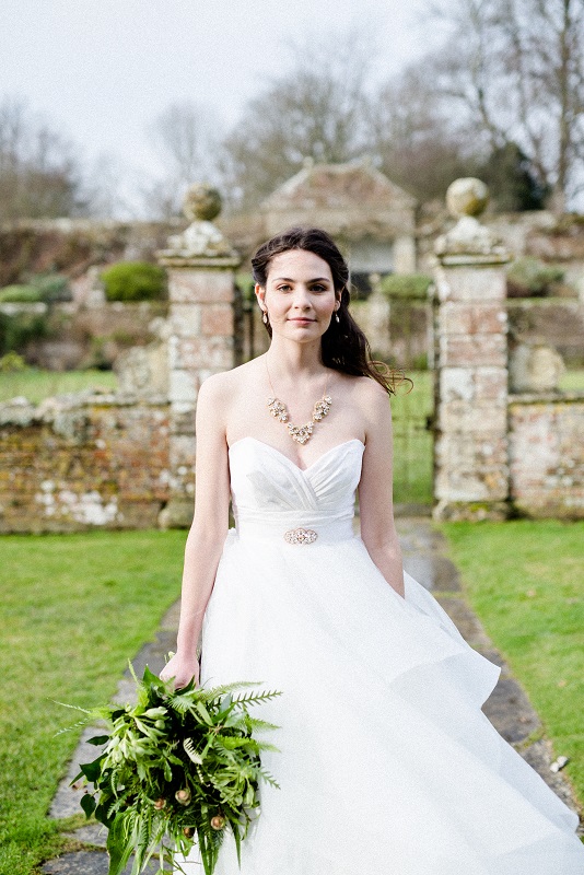 bridal belt with crystal and pearl