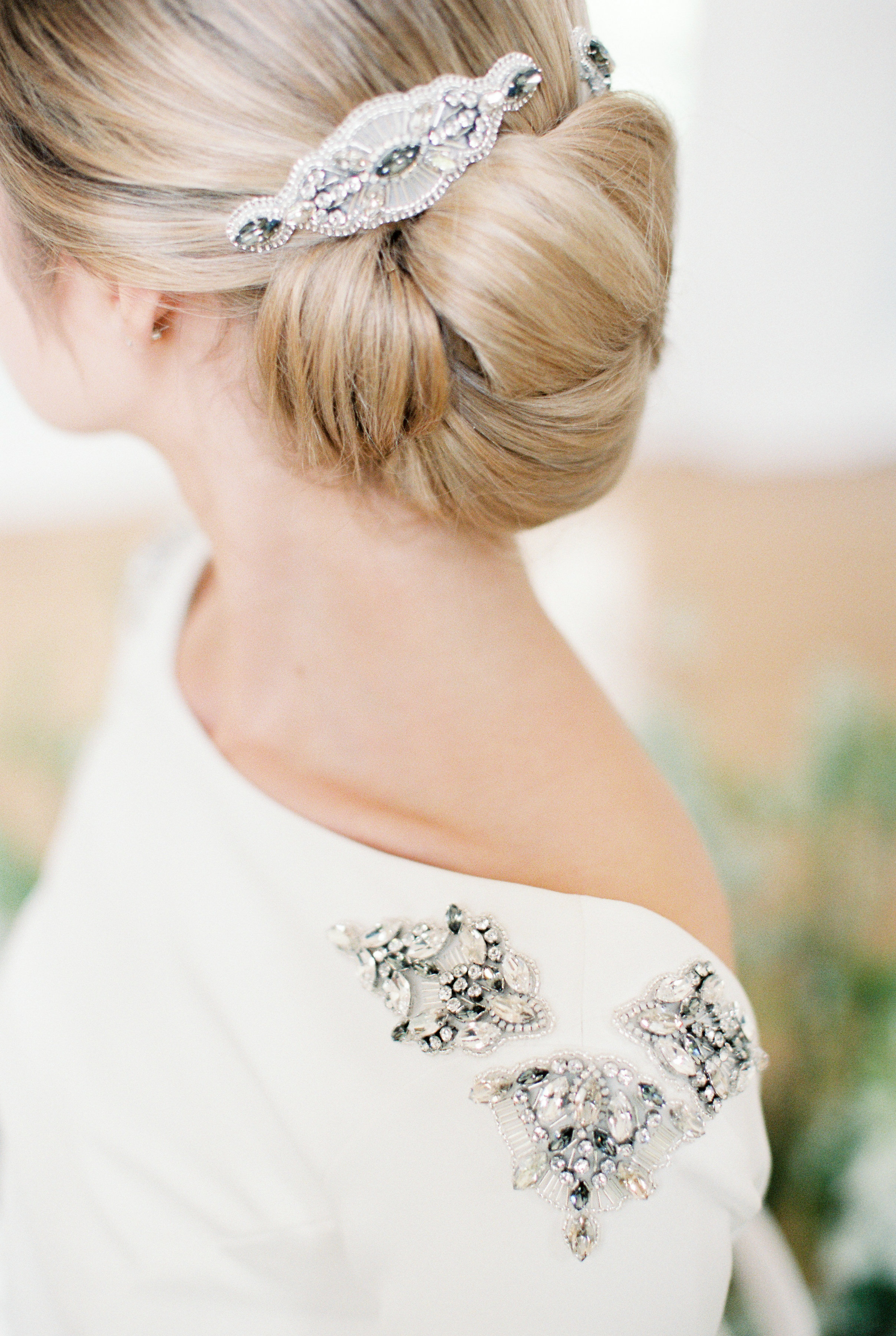 Hand beaded Botanica hair clip