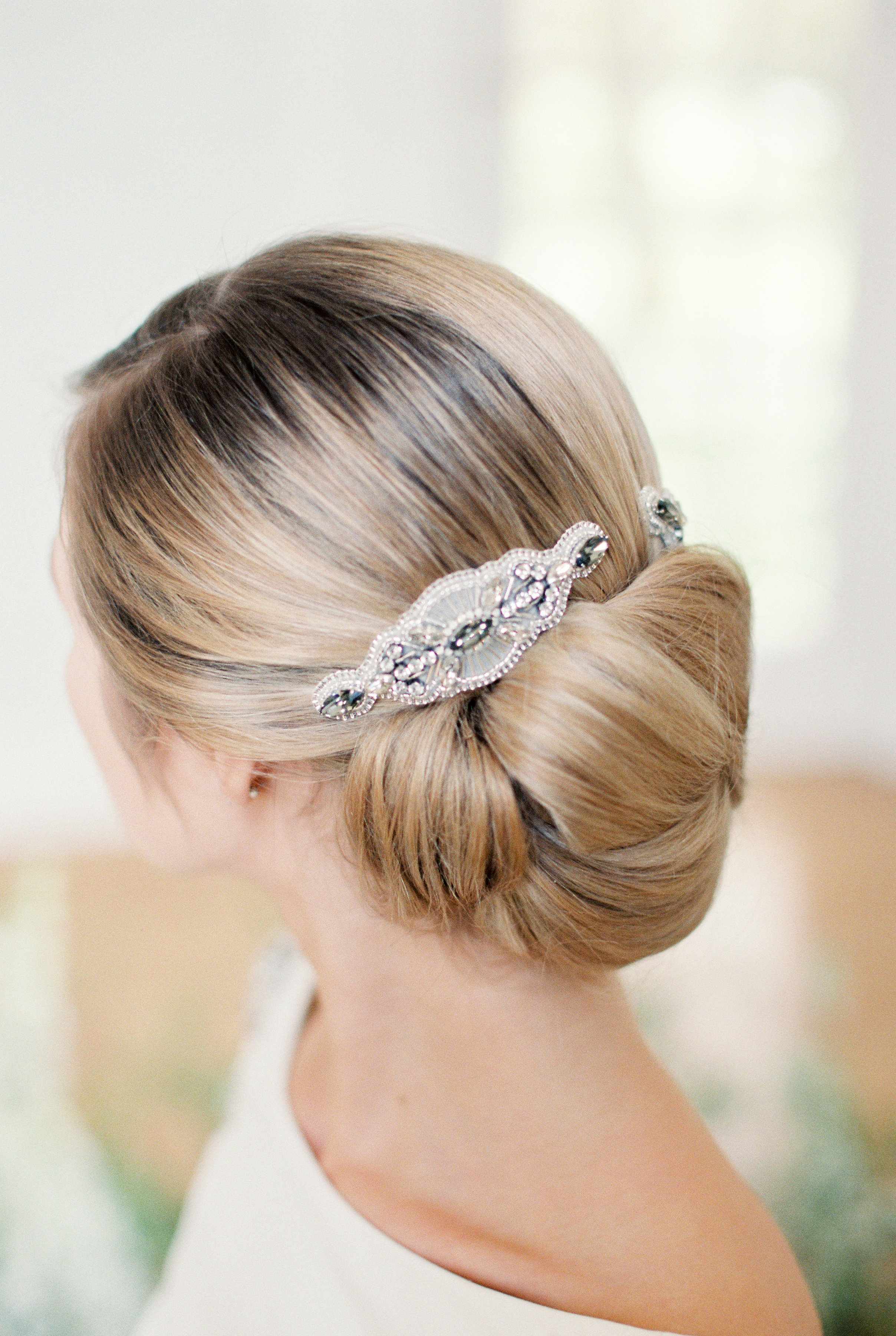 Hand beaded Botanica hair clip