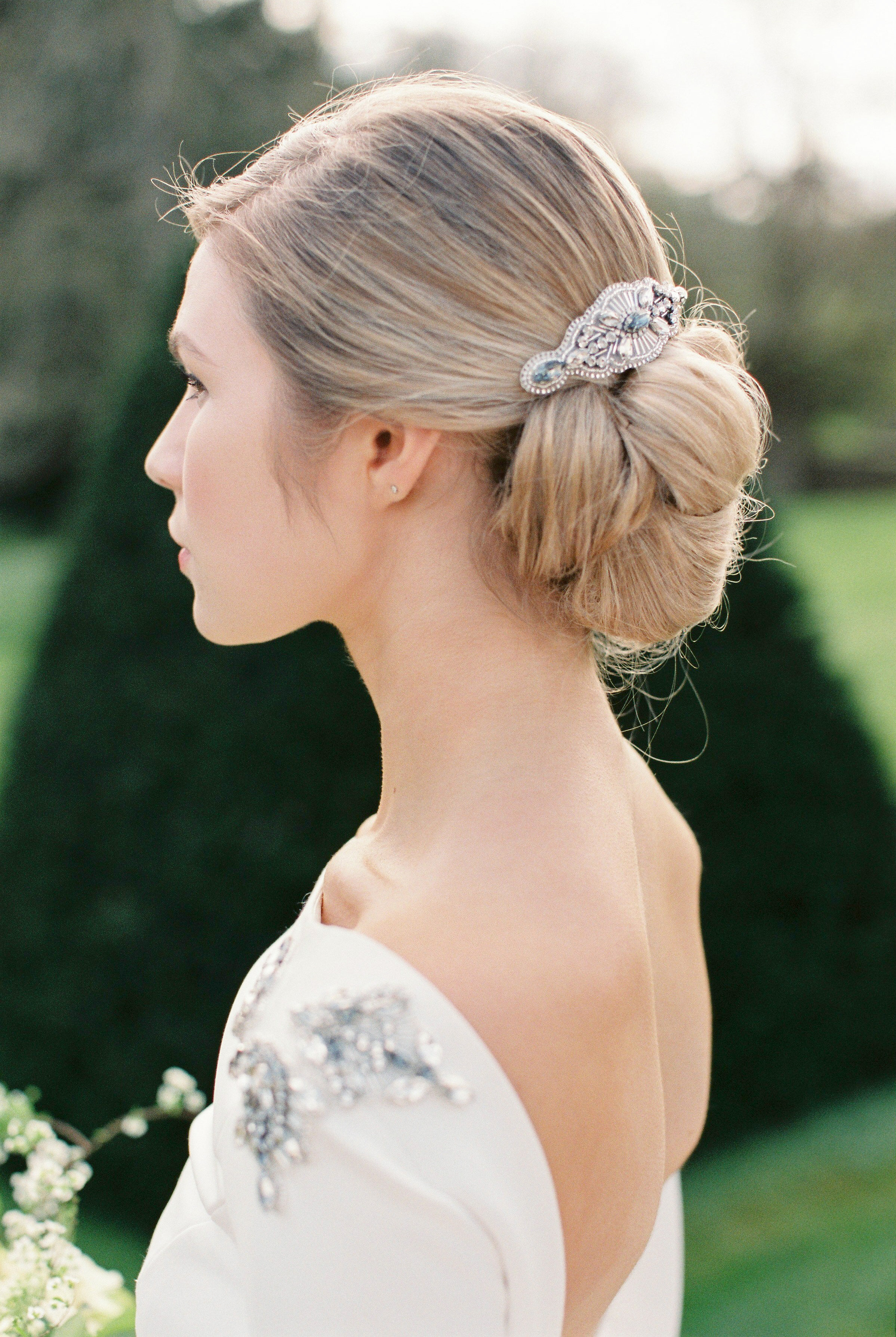 Hand beaded Botanica hair clip