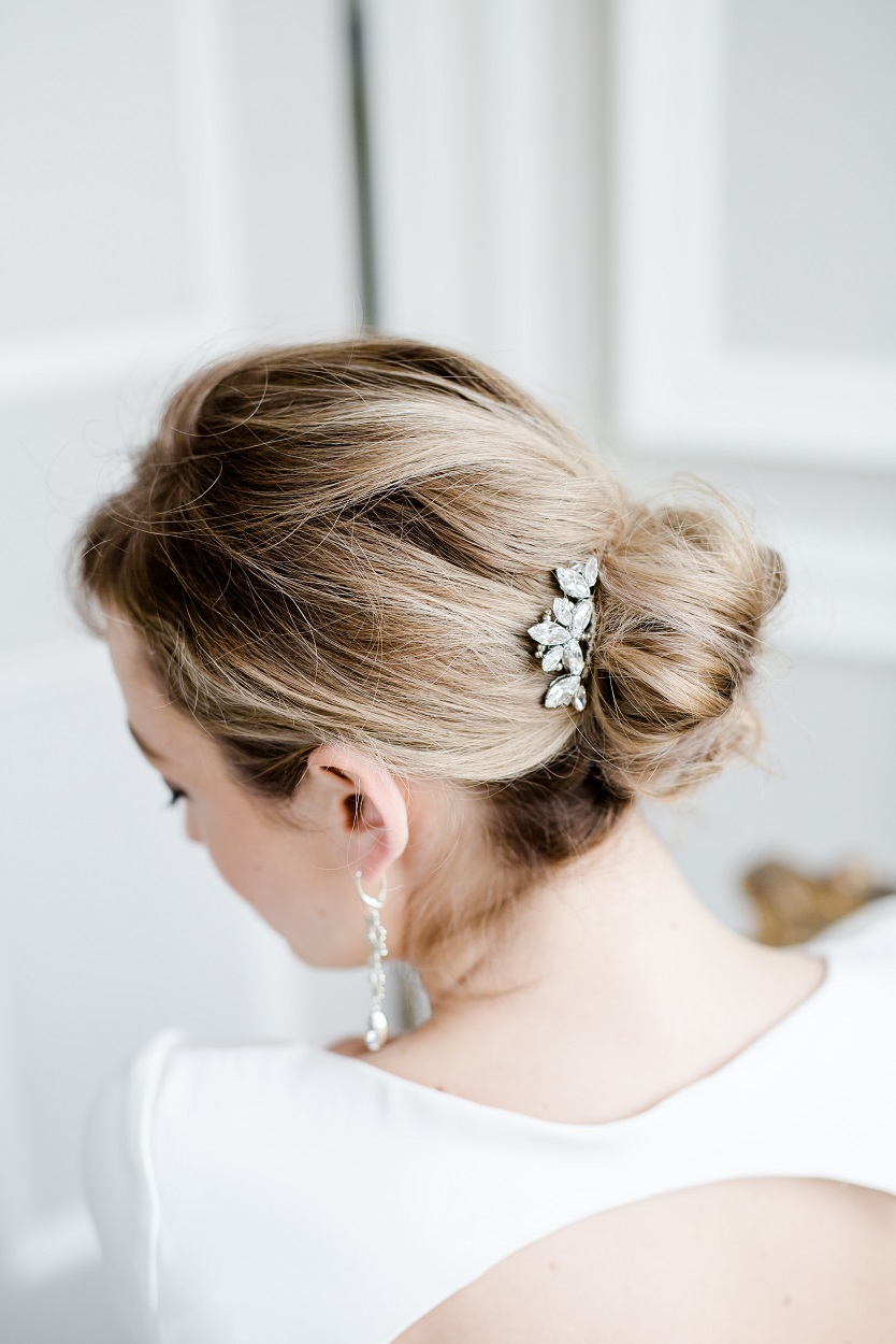 silver bridal up do hairpin