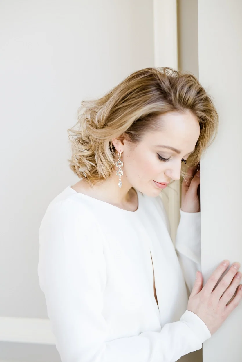 handmade bridal earrings with stars