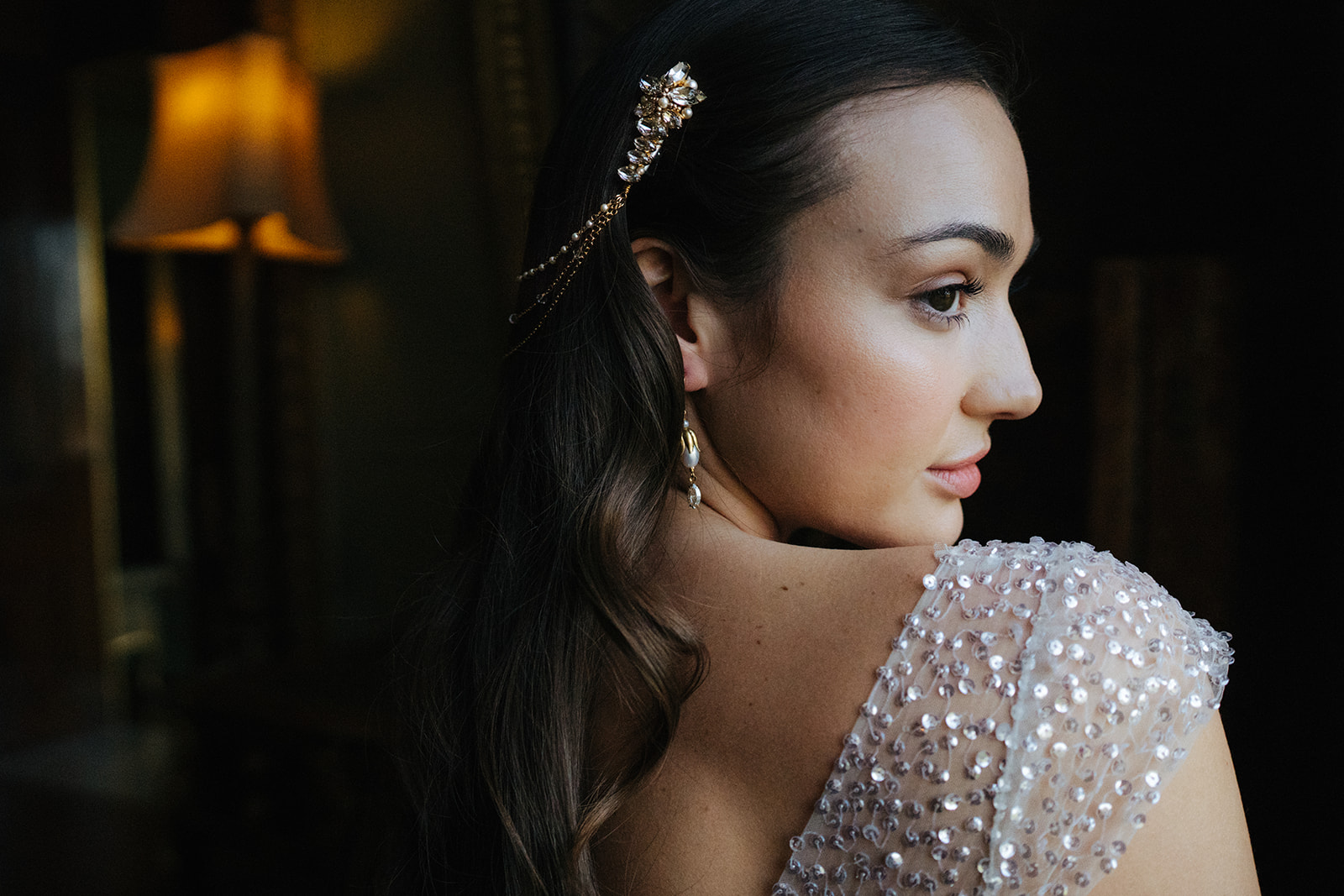 Infinity bridal headdress