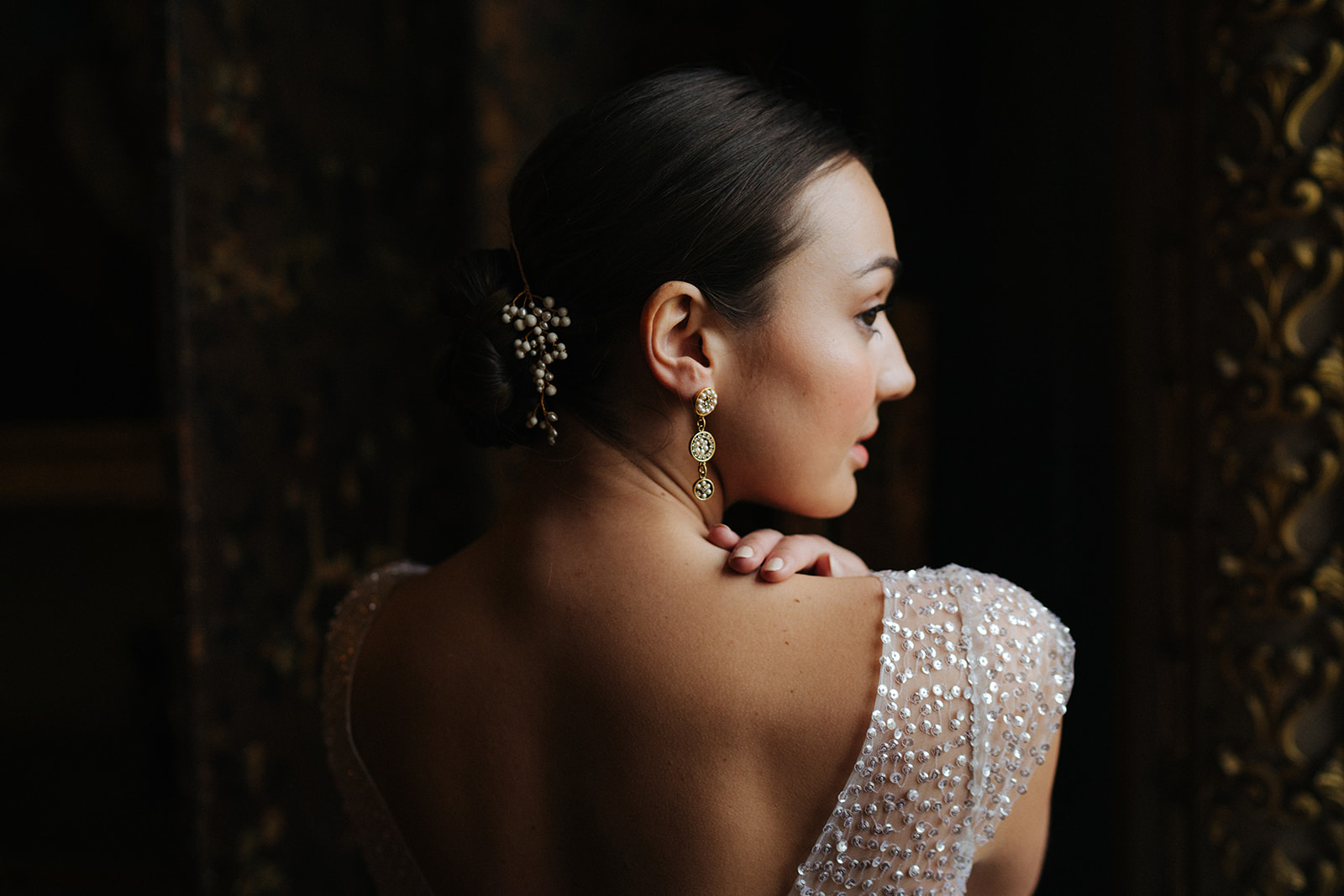 Charm drop earrings