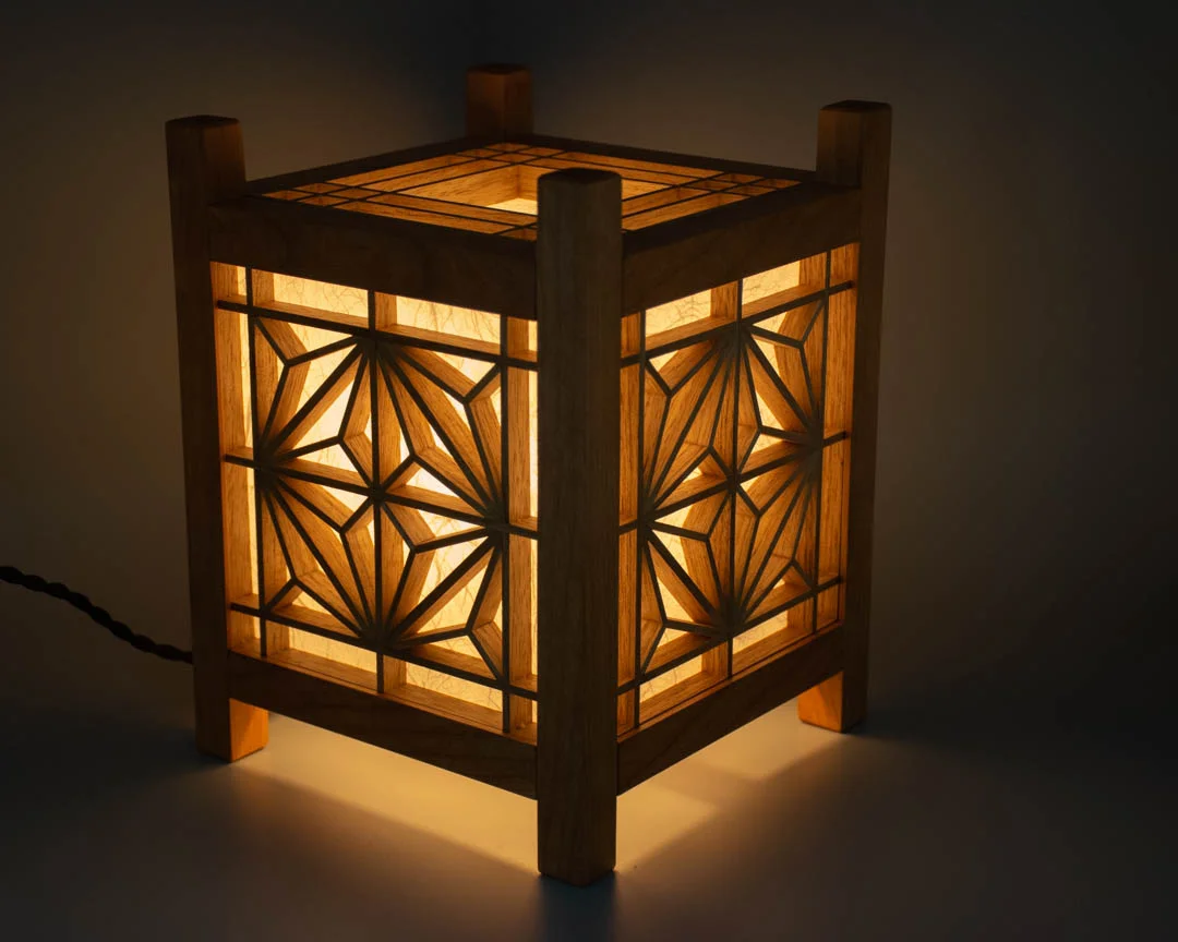 Kumiko Lamp — Custom Vermont Wood 