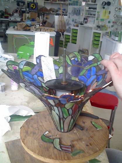 Lamp Repair - courtesy Alexander Glass Studio