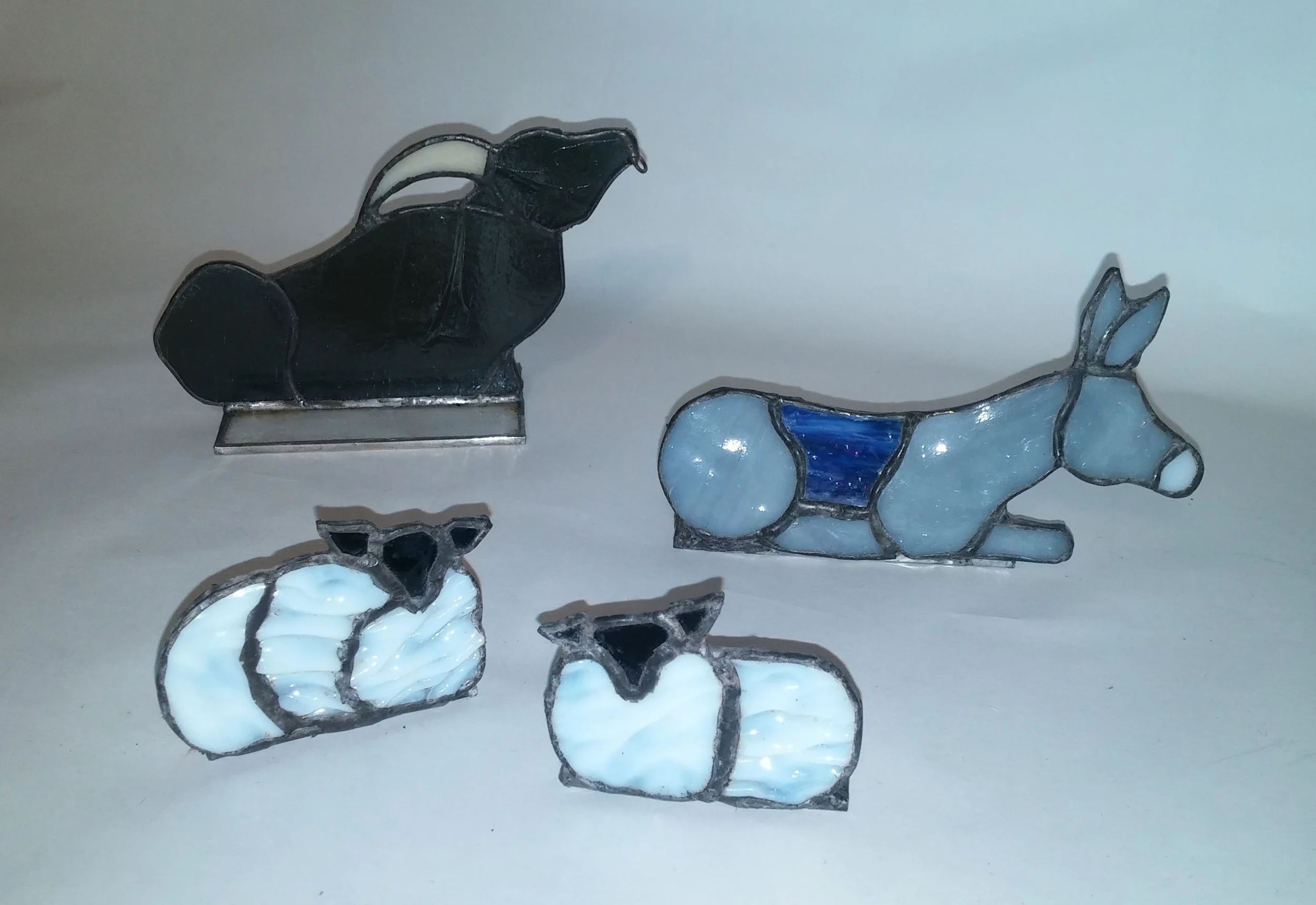 I designed a menagerie, and a donkey for Mary...