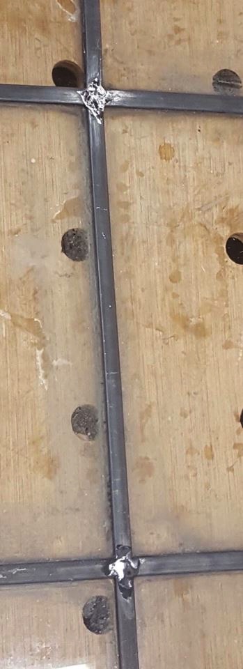 Poor Glass/solder work passed along by a carpenter.