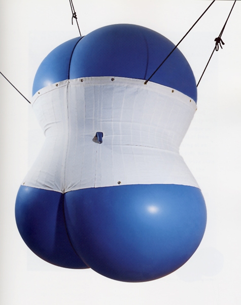 Bluemoon, latex, fabric, rope, 74"x60"x60" 1998