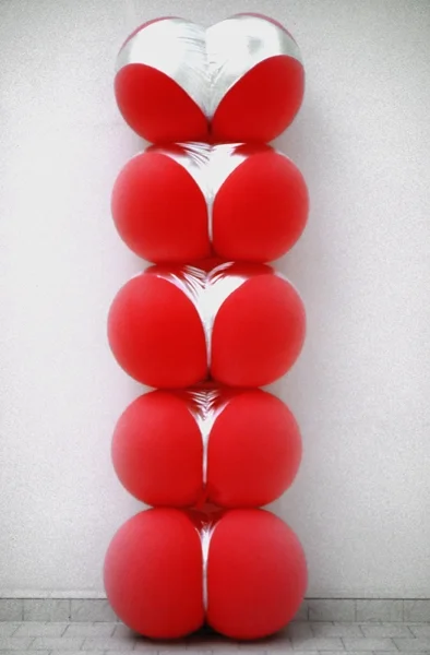 Buttress, 1998, latex, fabric, rope, palstic, 180"×53"×33"
