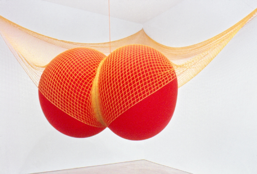 Hang 'em High, 1999, latex, fabric, rope, net"×220"×220"