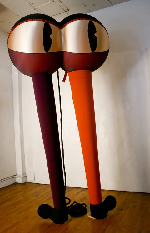 Li'l Tom, latex fabric, wood foam, rope 108"x50"34", 2013