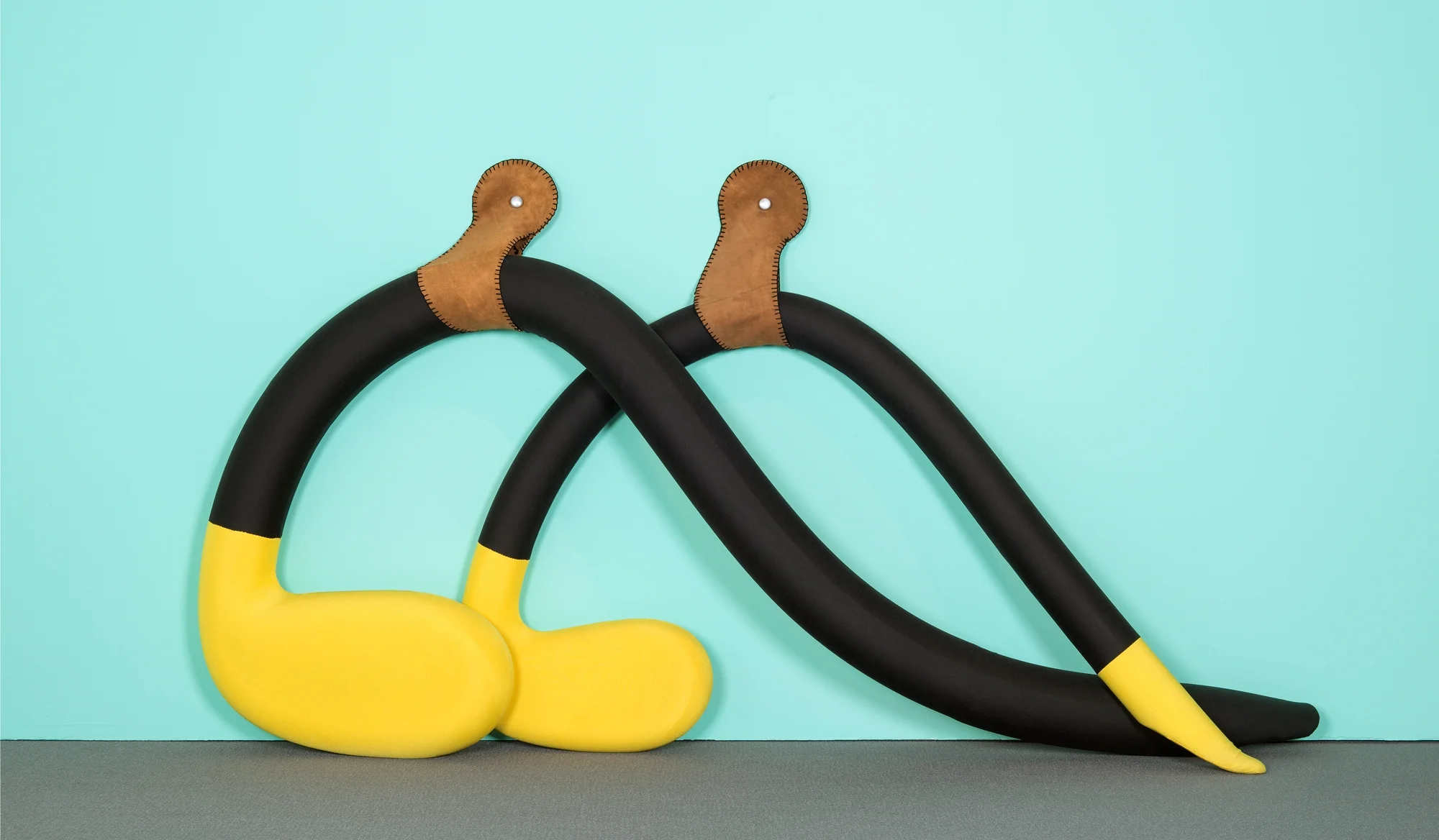 Sidesaddle fabric, foam, leather, metal 50"x12"x72", 2013