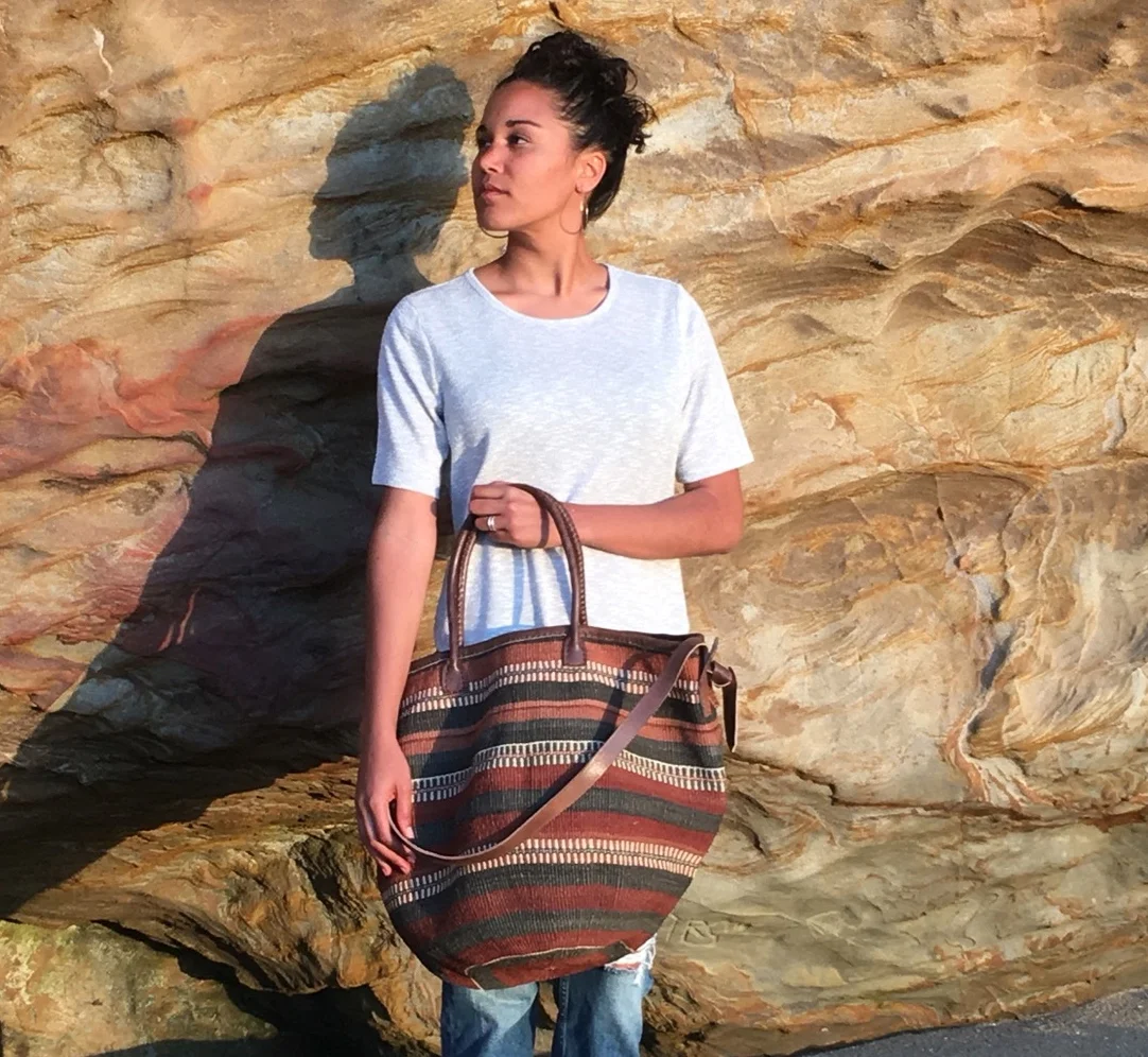 Ikavu Handwoven Baobab Weekender Bag