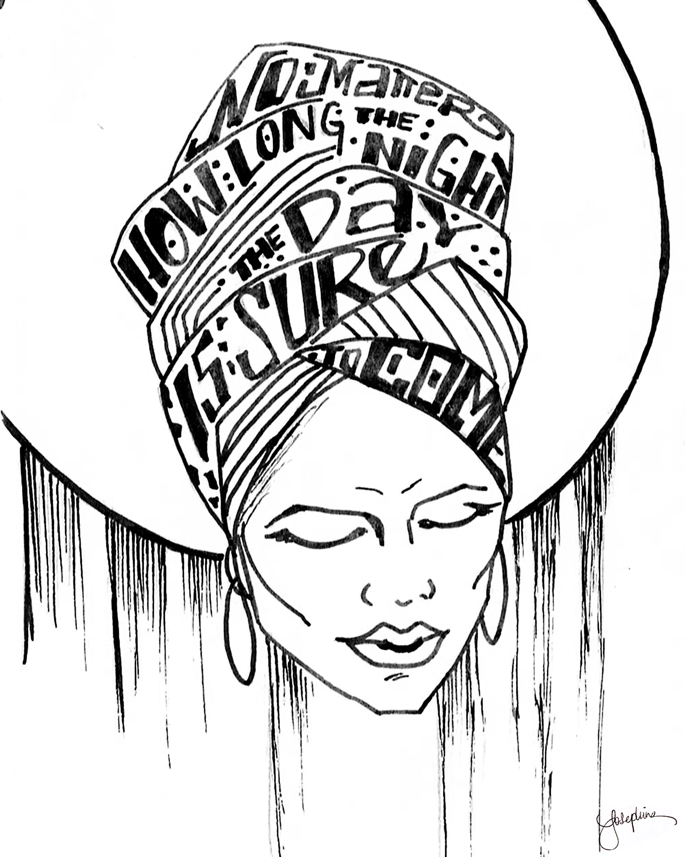 "No Matter How Long the Night" Congolese Proverb Print 