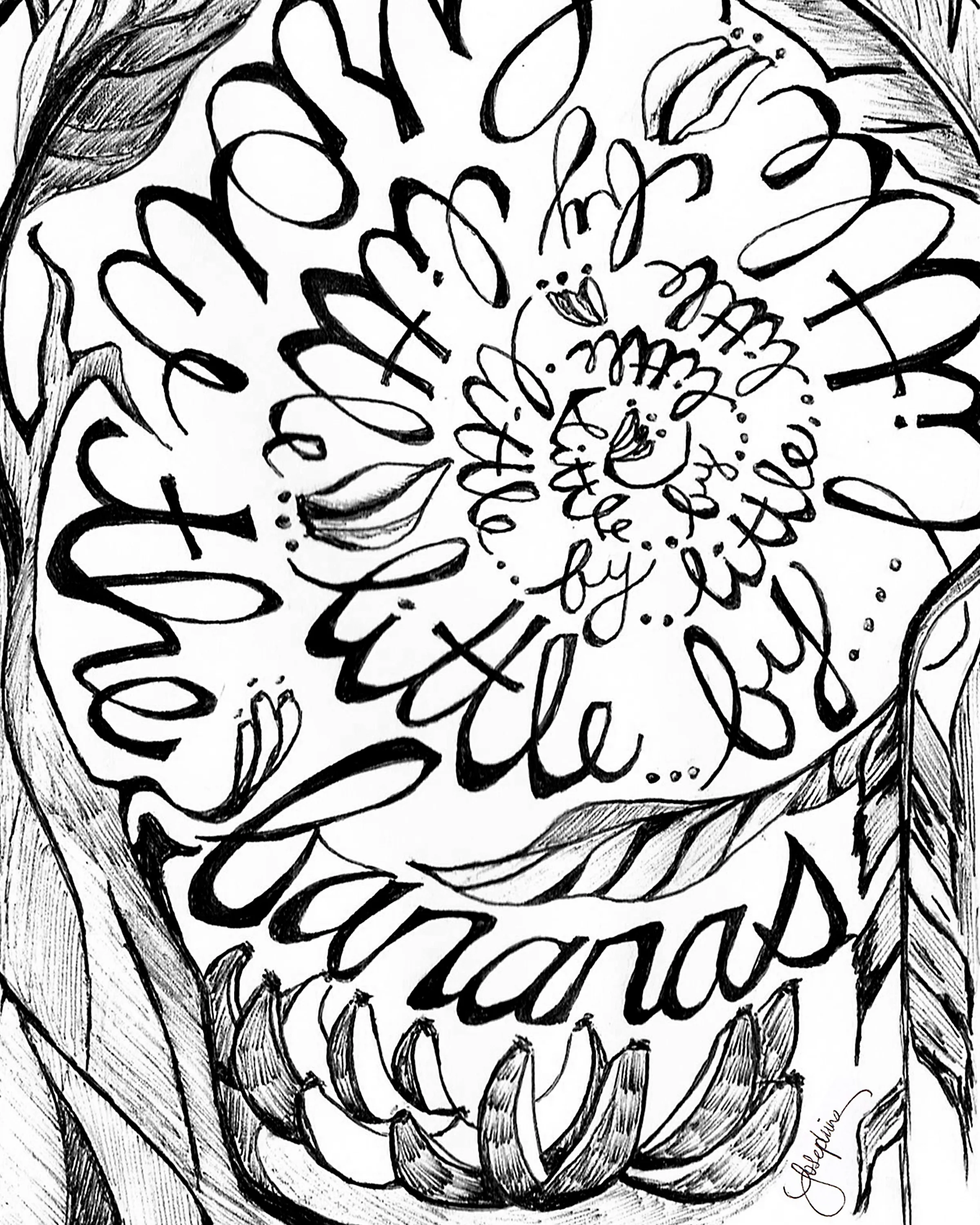 "Little by Little" Congolese Proverb Print