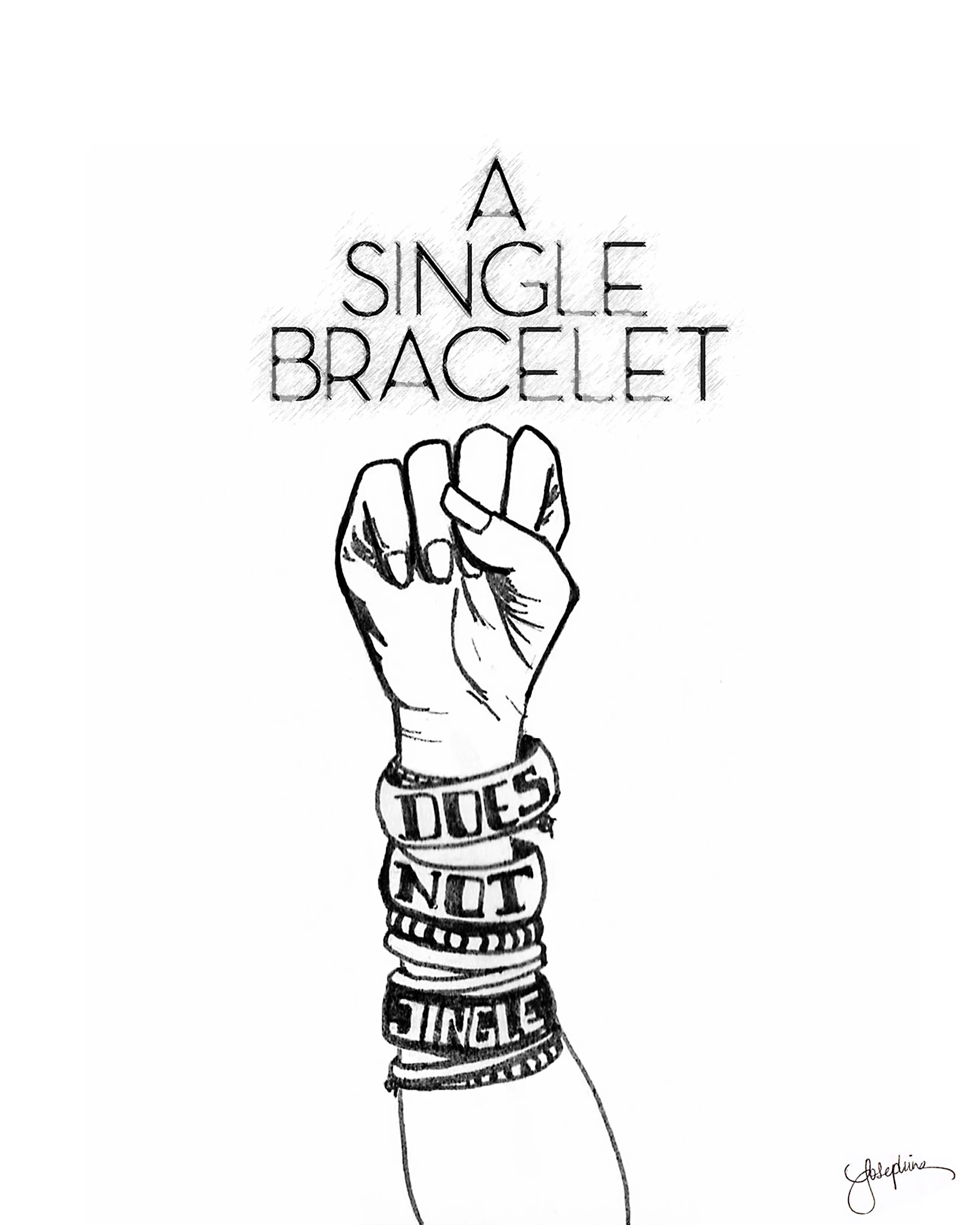 "A Single Bracelet Does Not Jingle" Congolese Proverb Print